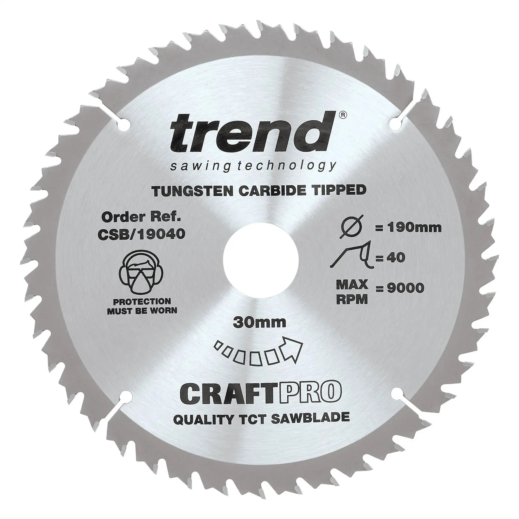 Trend 190mm Diameter Craft Saw Blade Triple Pack CSB/190/3PK  White Rose Tools