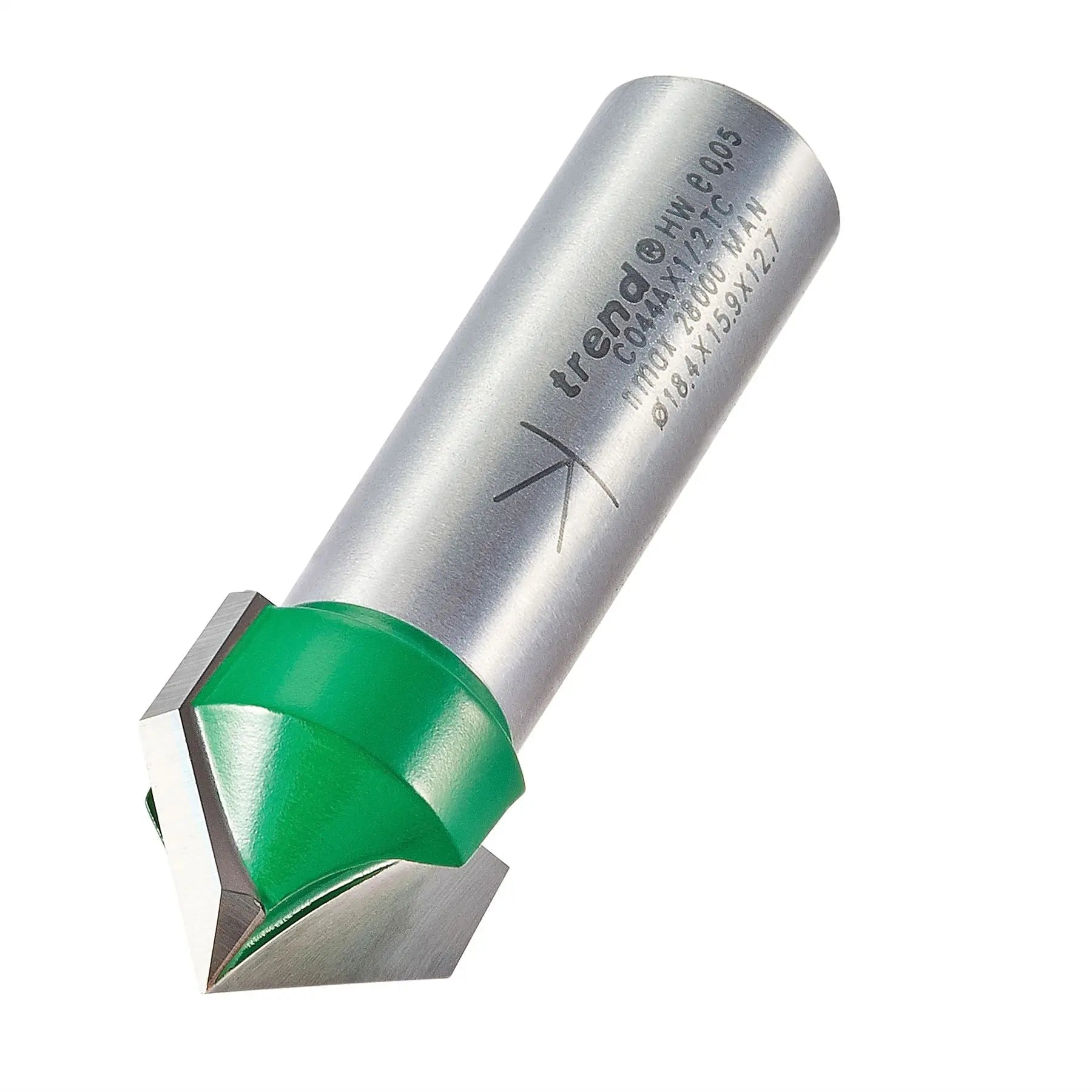 Trend Chamfer V Groove Cutter Angle=45 Degrees C044AX1/2TC  White Rose Tools