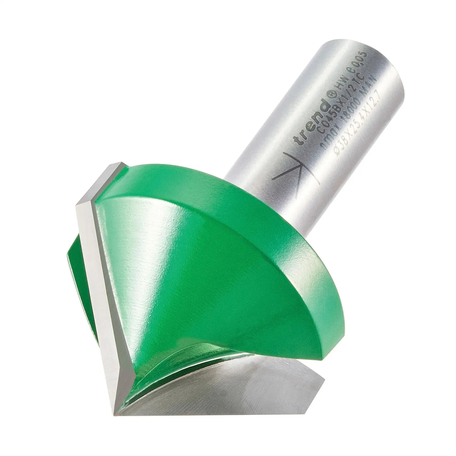 Trend Chamfer V Groove Cutter Angle=45 Degrees C045BX1/2TC  White Rose Tools