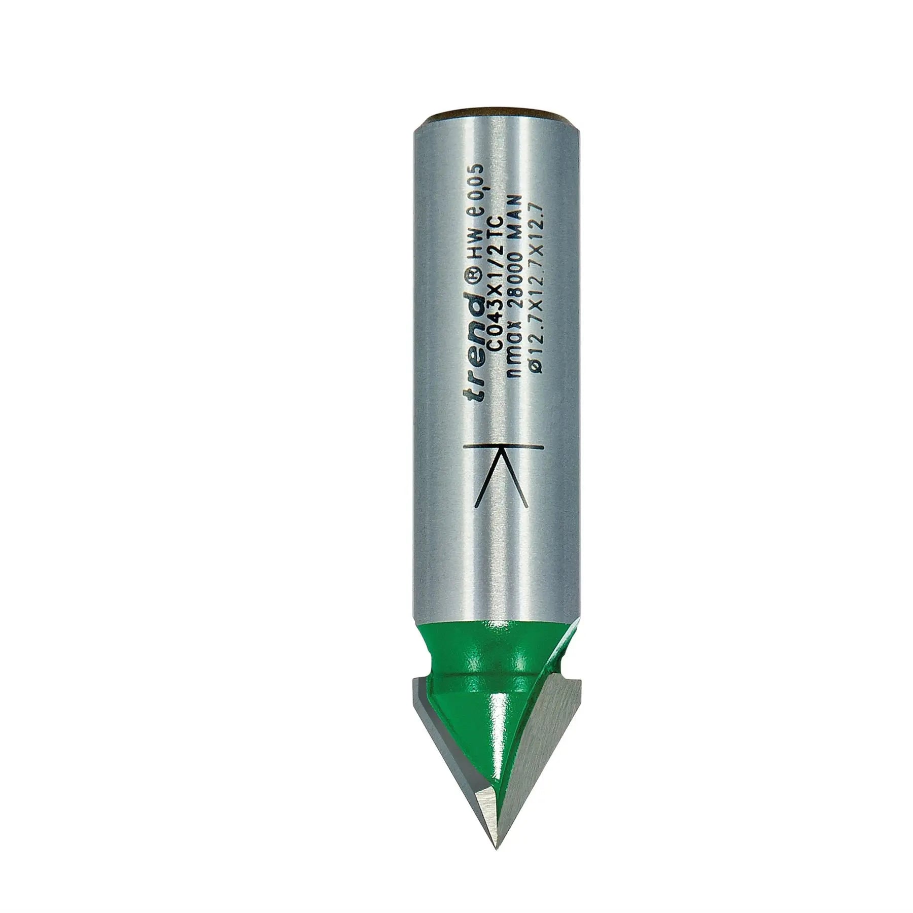 Trend Chamfer V Groove Cutter Angle=60 Degrees C043X1/2TC  White Rose Tools