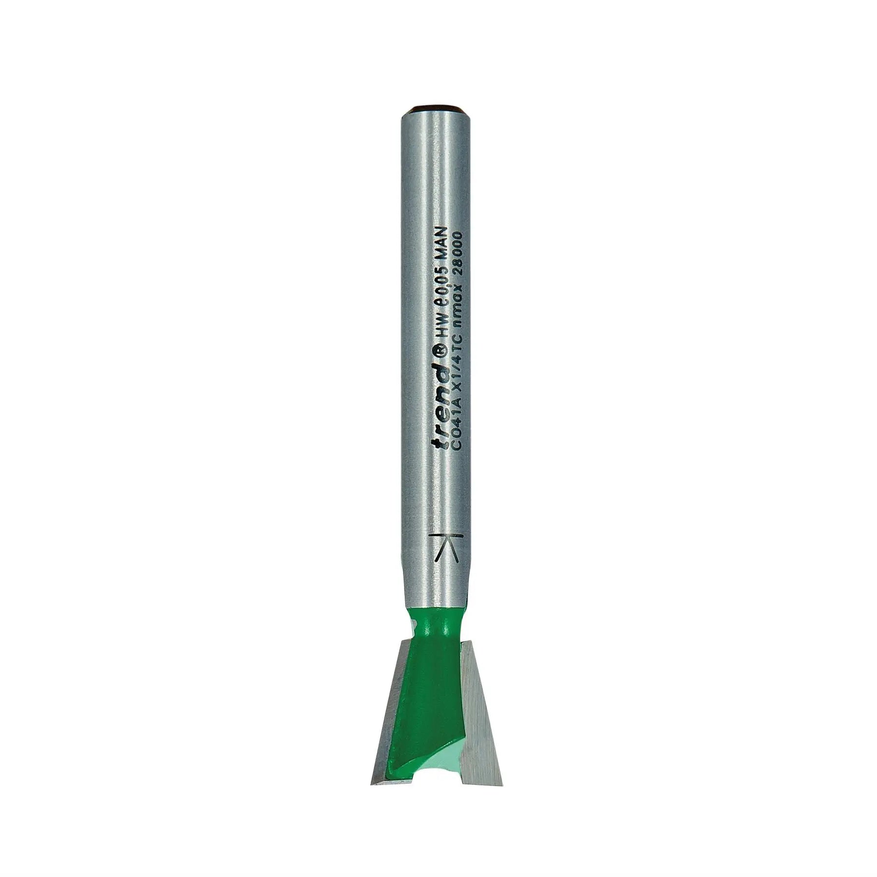 Trend Dovetail Cutter Angle=104 Degrees 12.7mm Diameter C041AX1/4TC 