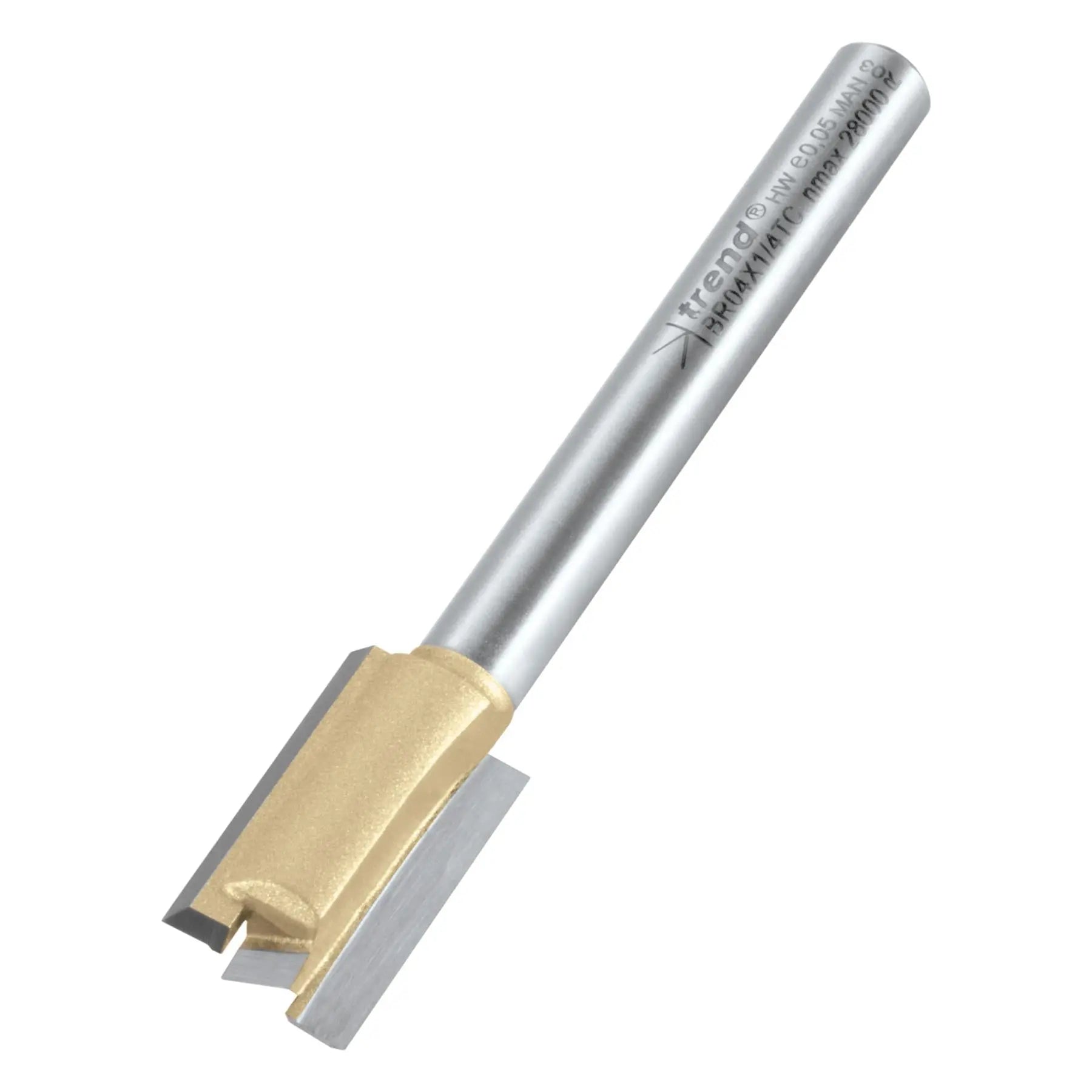 Trend Hinge Recess Cutter Router Bit 1/4" Extra Long Shank 12mm x 19mm BR04X1/4TC  White Rose Tools
