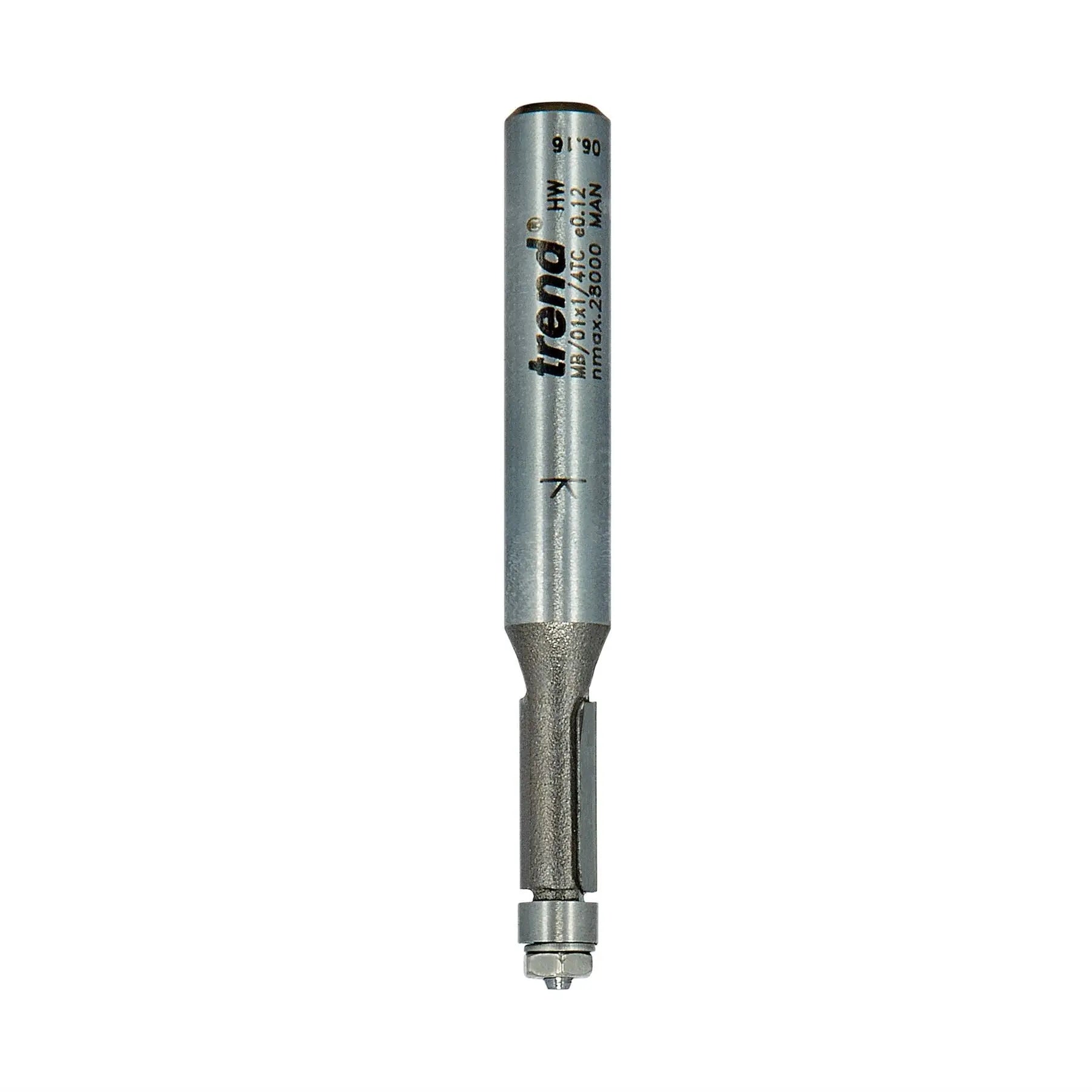 Trend Mini Guided Trimmer 4.8 Diameter X 11mm  MB/01X1/4TC  White Rose Tools