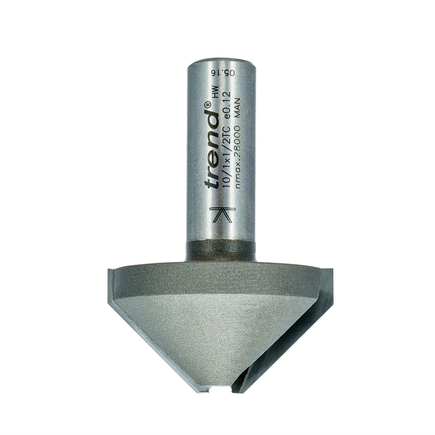 Trend Mortar Groove/Large Chamfer Cutter 45 Degrees 10/1X1/2TC  White Rose Tools
