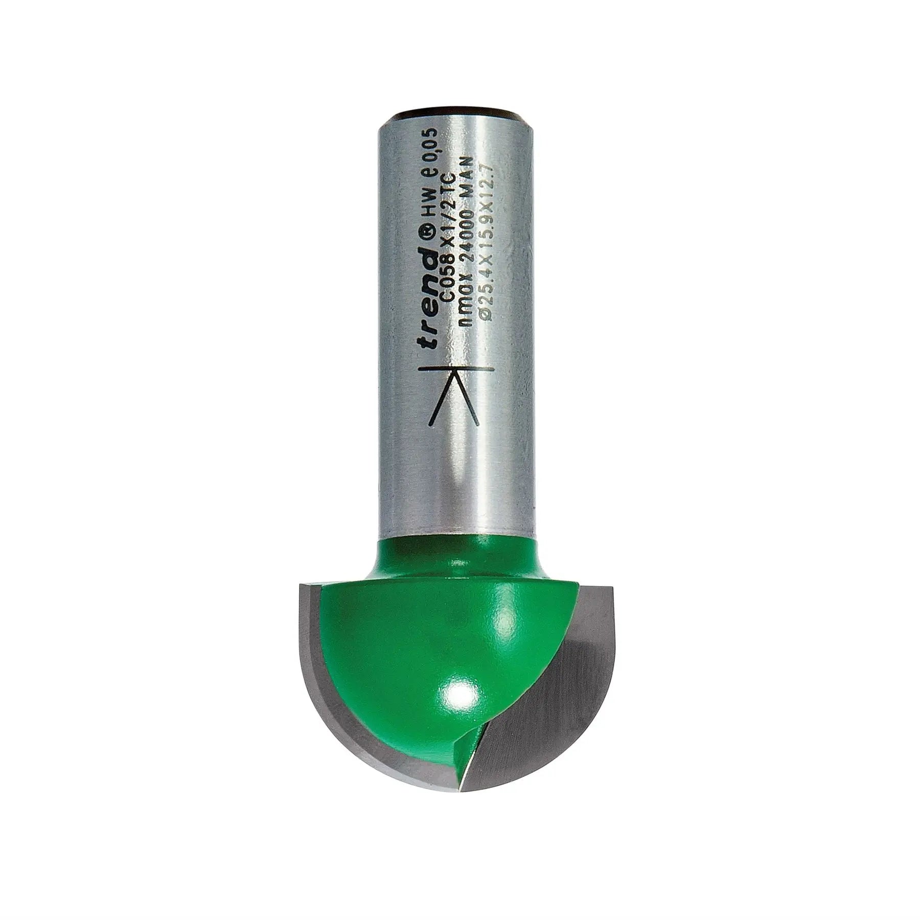 Trend Radius 12.7mm Radius X 25.4mm Diameter  C058X1/2TC  White Rose Tools