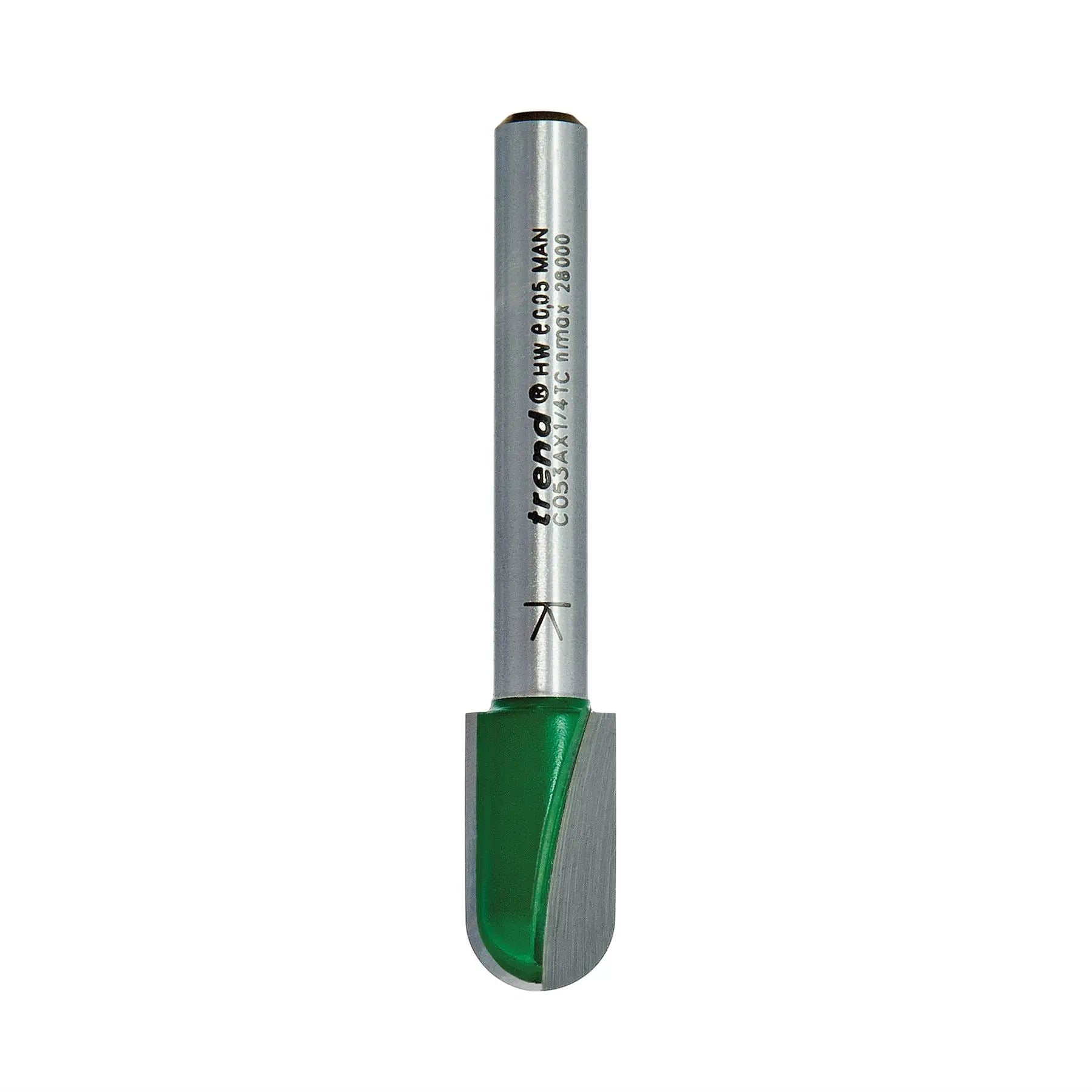 Trend Radius 5.0mm Radius X 18mm Cut C053AX1/4TC  White Rose Tools