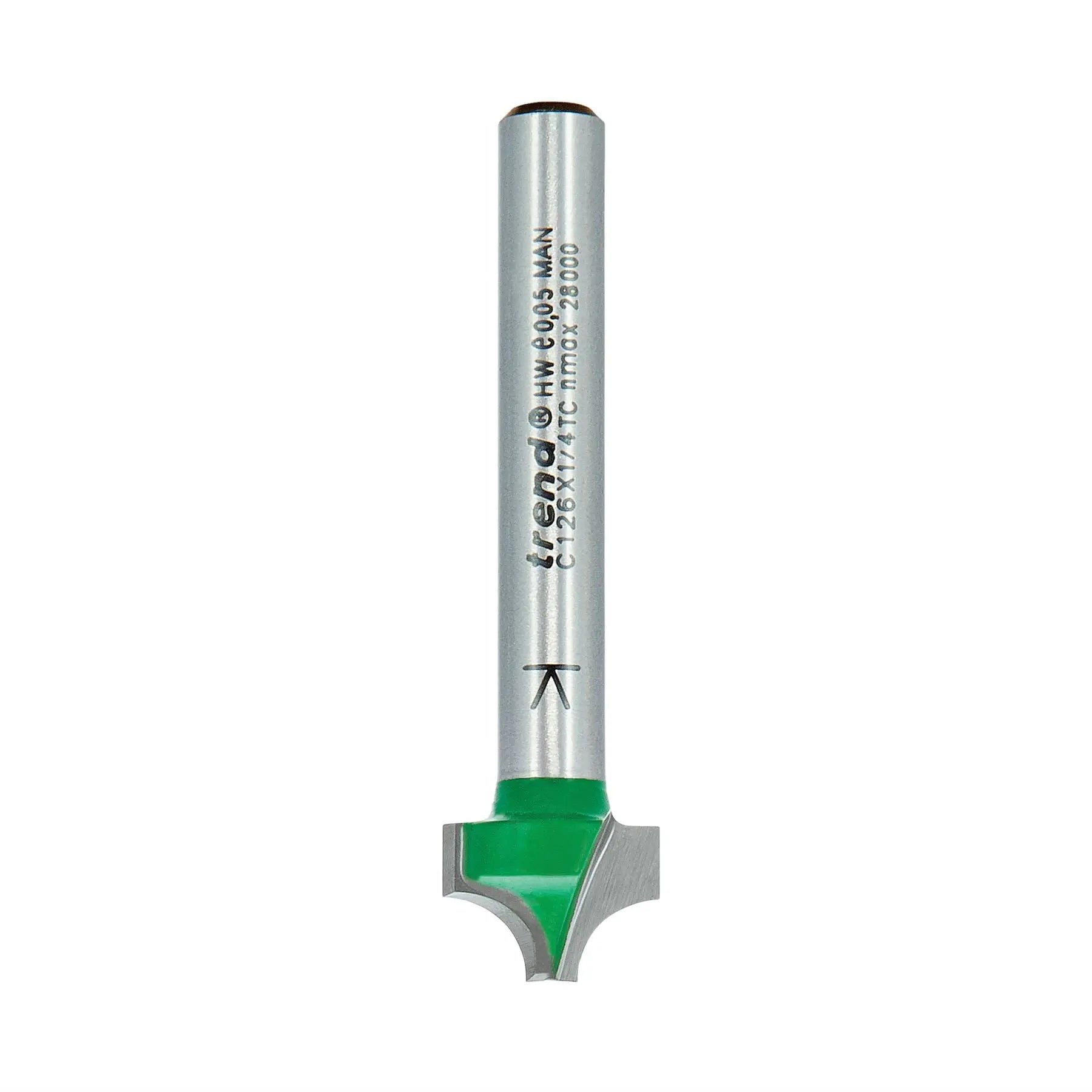 Trend Rounding Over 4.8mm Radius X 12.7mm Cut  C126X1/4TC  White Rose Tools