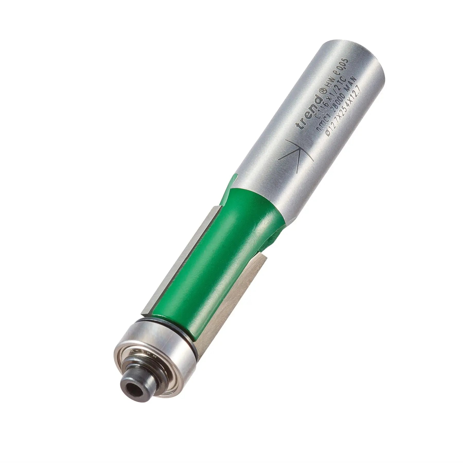 Trend Self Guided Trimmer 12.7mm Diameter  C116X1/2TC  White Rose Tools