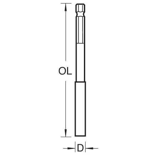 Trend Snappy 25mm Bit Holder 152mm (6 Inch)  SNAP/BH/6 