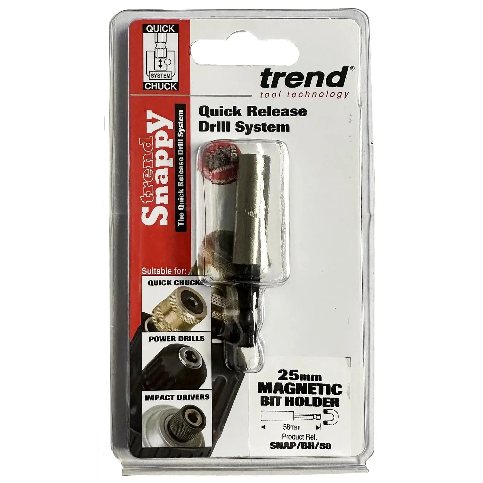 Trend Snappy 25mm Bit Holder 58mm  SNAP/BH/58 