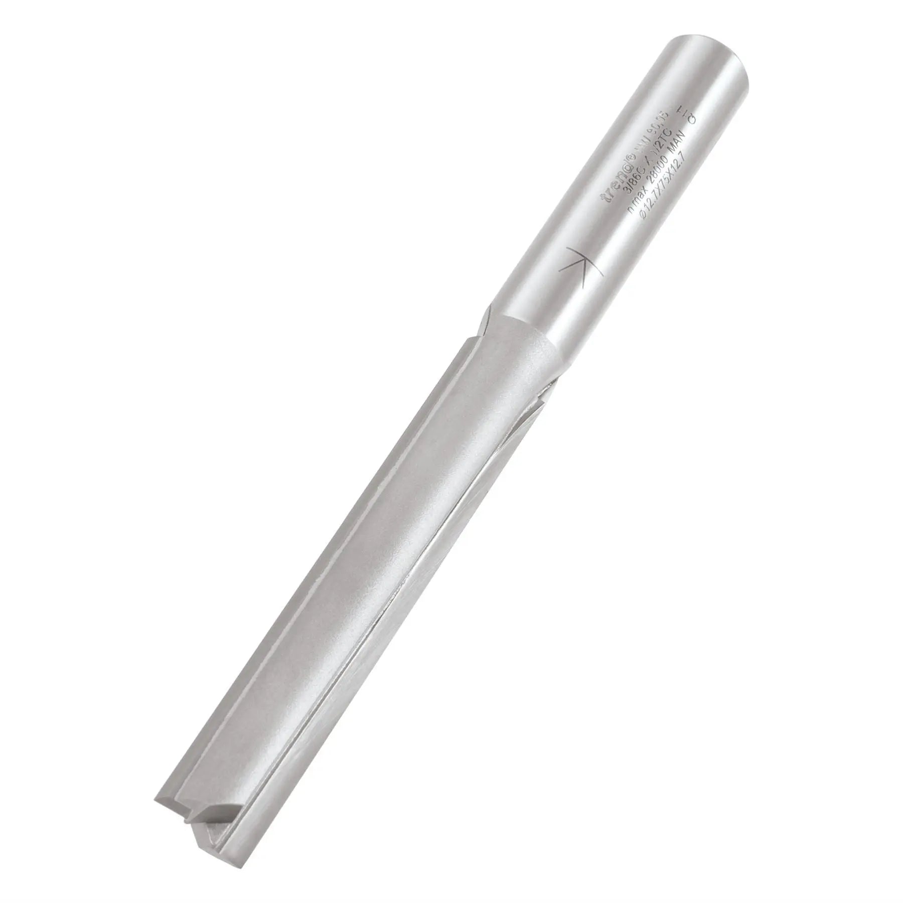 Trend Two Flute 12.7mm Dia X 75mm Cut  3/86CX1/2TC  White Rose Tools