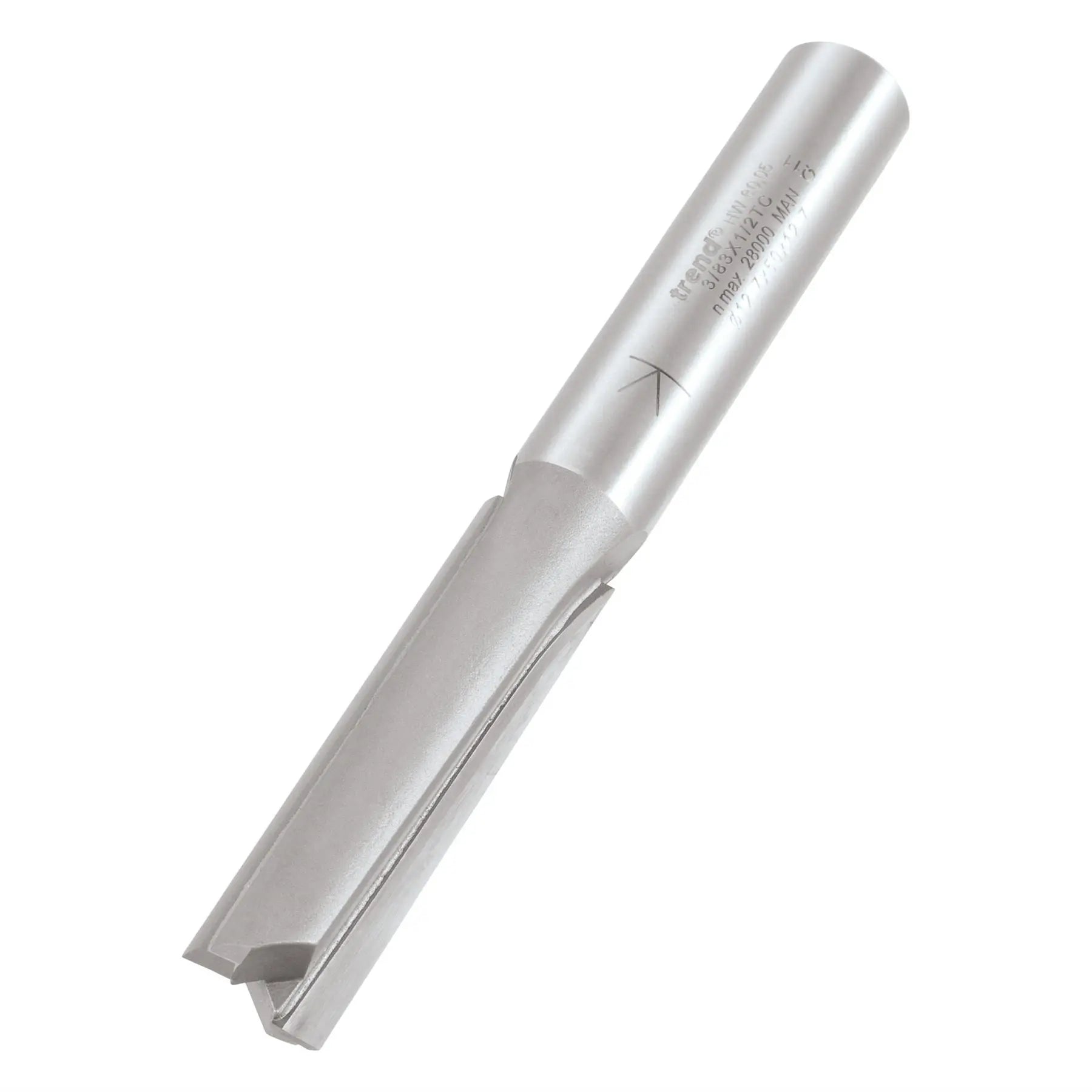 Trend Two Flute Cutter 12.7mm Diameter 3/83X1/2TC  White Rose Tools