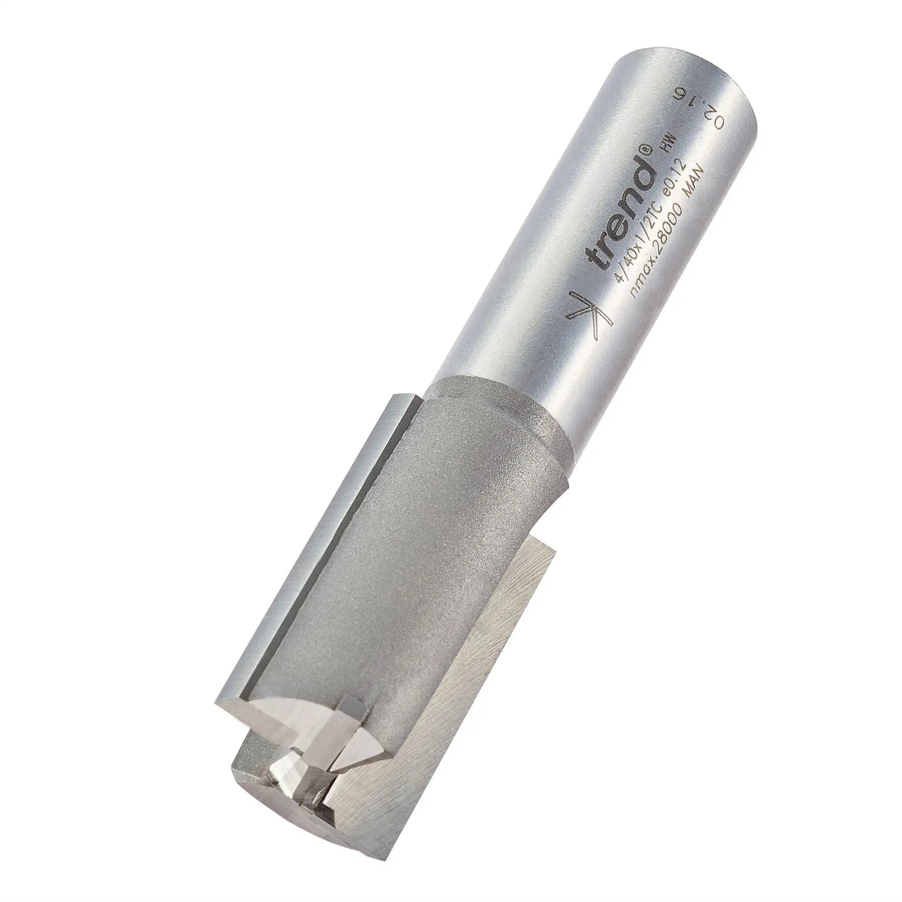 Trend Two Flute Cutter 18.2mm Diameter 4/40X1/2TC  White Rose Tools