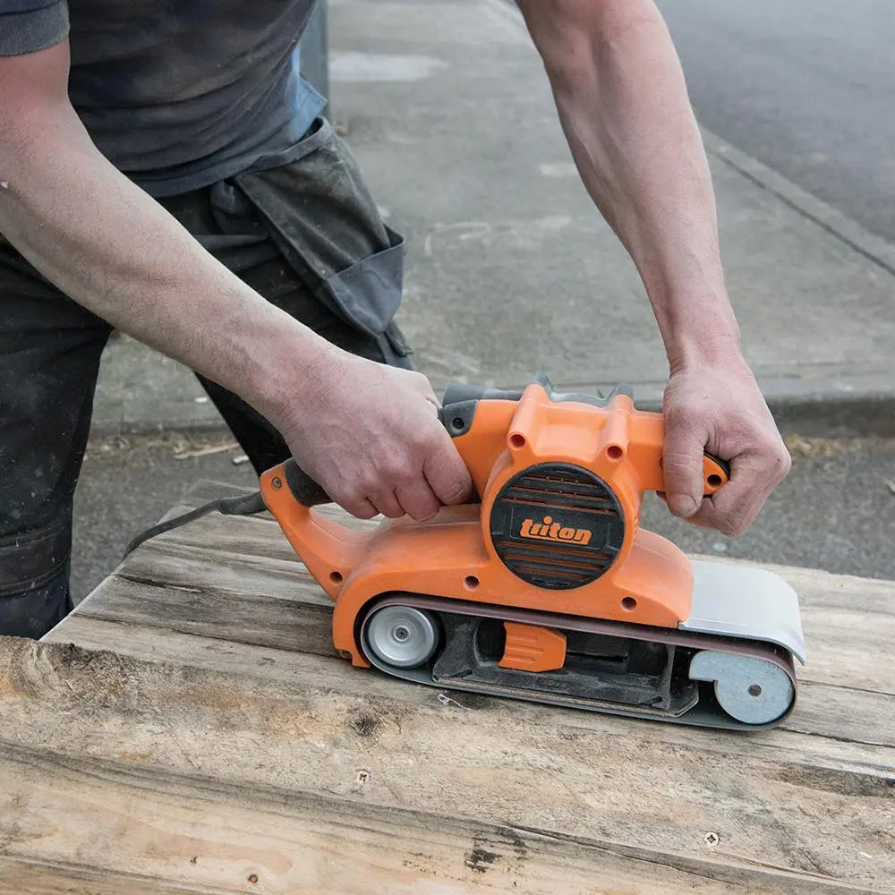 Triton 1200W Belt Sander 100mm T41200BS 490239  White Rose Tools