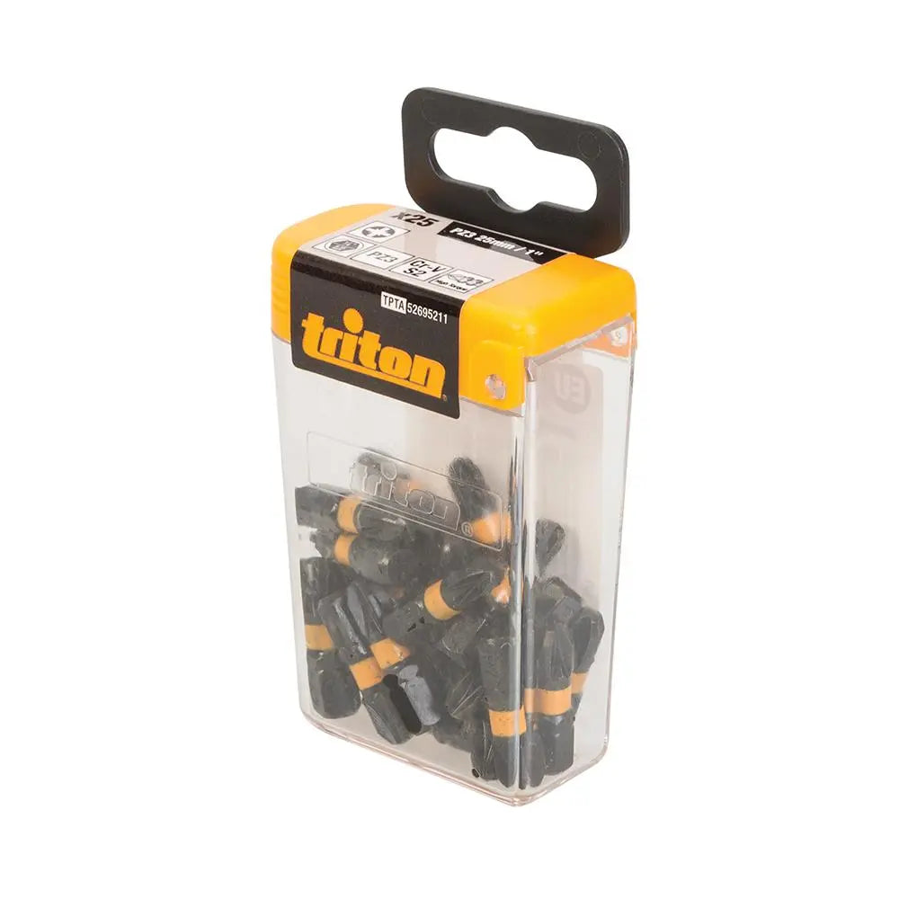 Triton 25 Piece Impact Bit Sets 25mm Pozi, Phillips, Slotted, Torx Or Square 