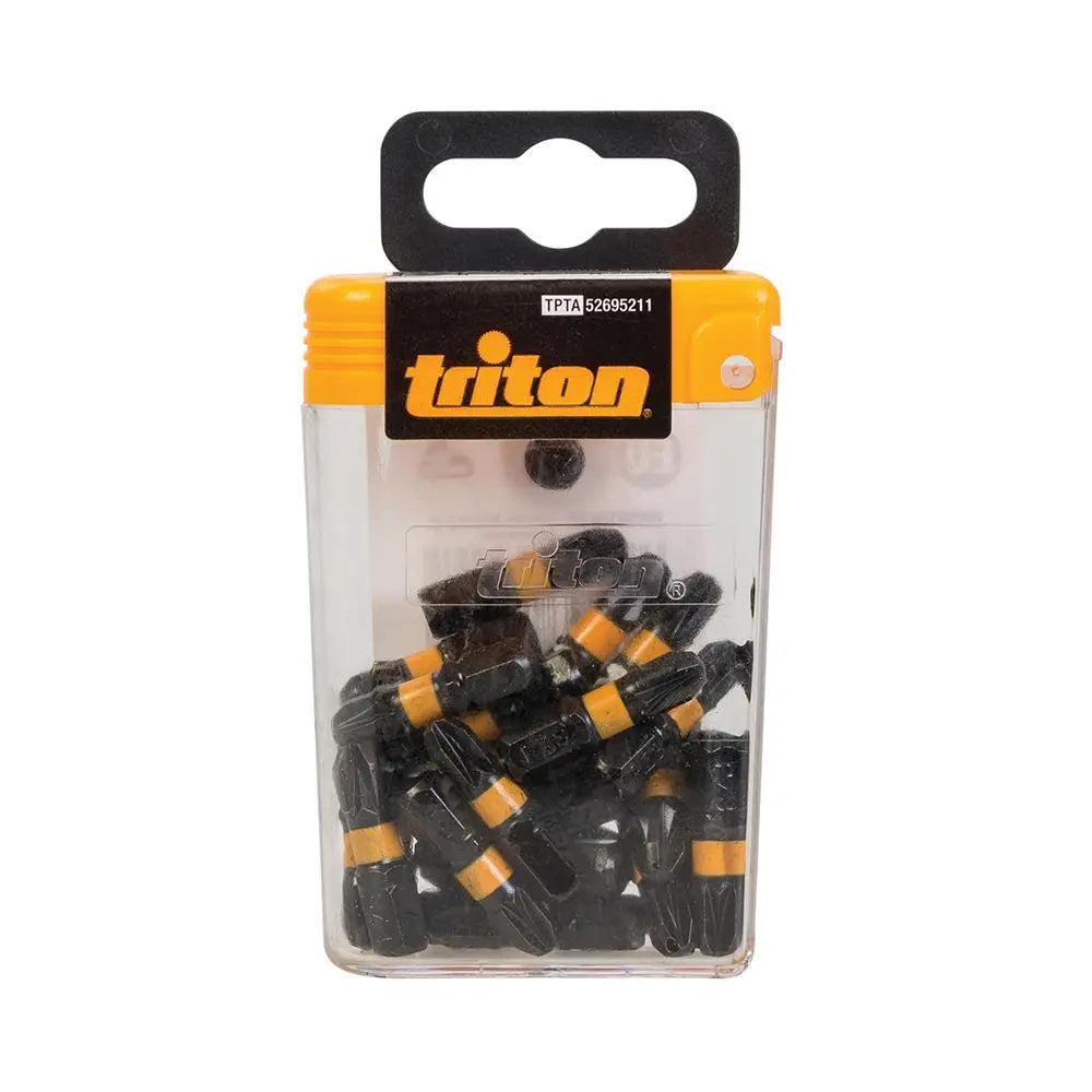 Triton 25 Piece Impact Bit Sets 25mm Pozi, Phillips, Slotted, Torx Or Square 