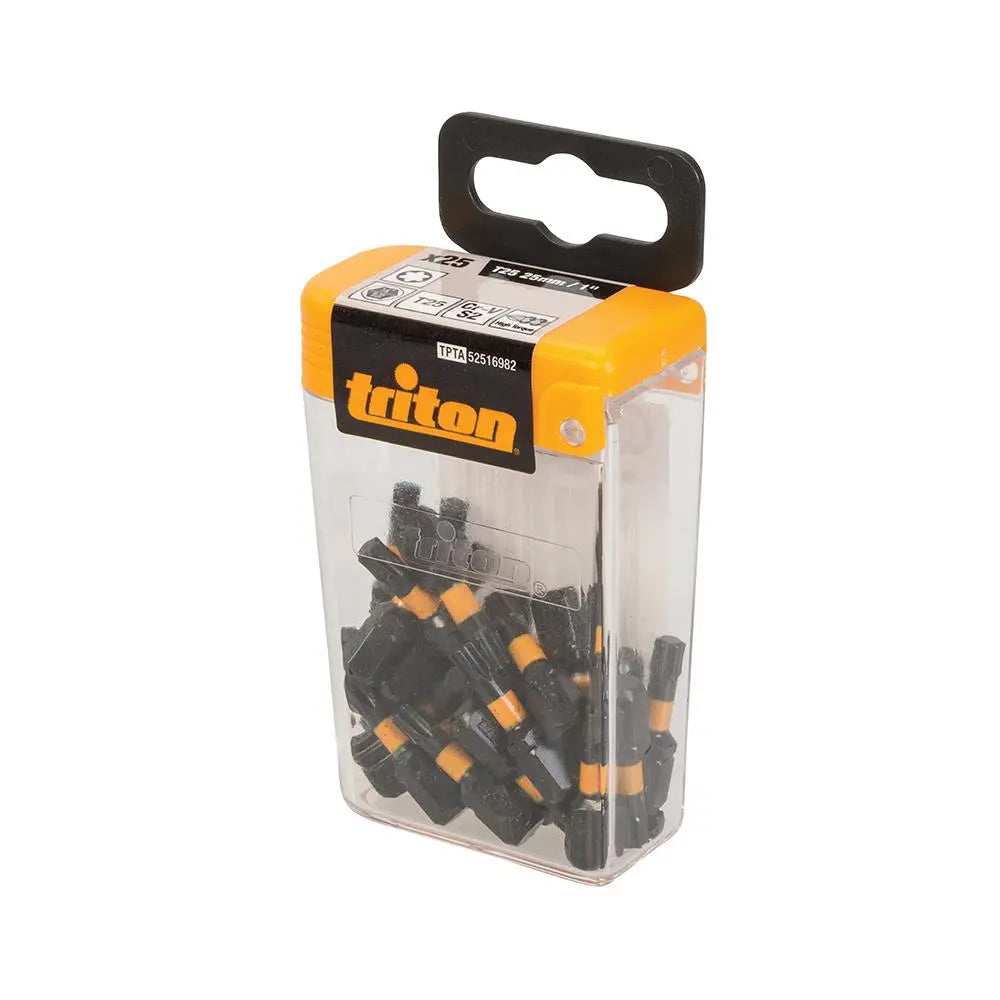 Triton 25 Piece Impact Bit Sets 25mm Pozi, Phillips, Slotted, Torx Or Square 