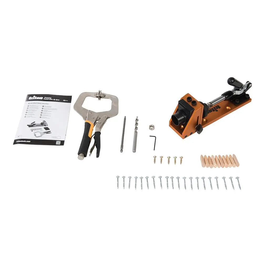 Triton Clamping Pocket-Hole Jig 8pce TW8CPHJ 301392  White Rose Tools