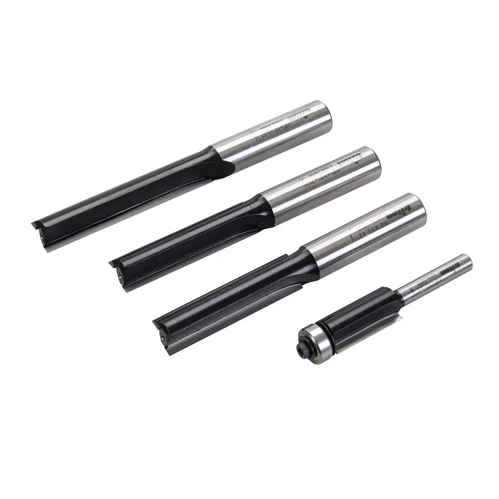 Triton Kitchen Worktop Fitters 1/4" & 1/2" Bit Set 4pce 351943  White Rose Tools