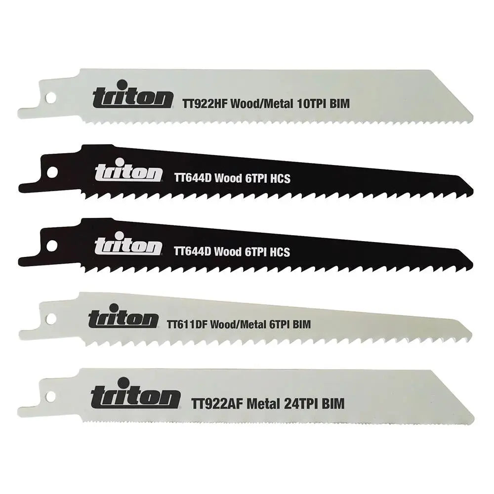 Triton Recip Saw Blade Set 5pce 150mm 954242  White Rose Tools