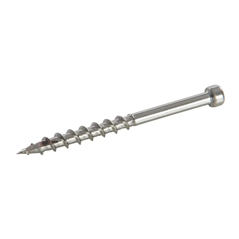 Triton Stainless Steel Pocket-Hole Screws Pan Head Coarse SS Deck 8 x 2" 500pk 703052  White Rose Tools