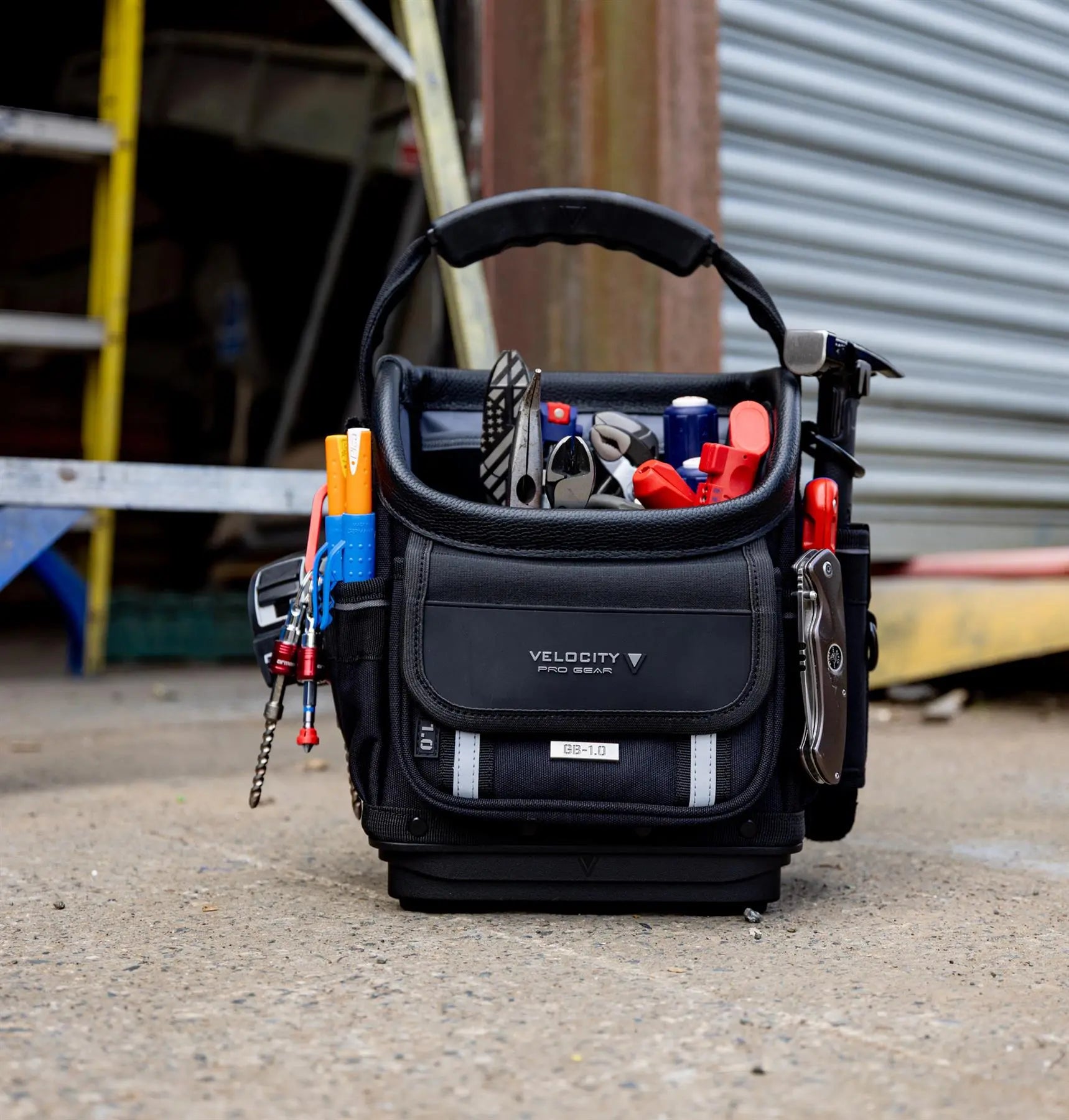 Velocity Rogue 1 Service Bag Open Tote Shadow Black Connect Compatible OT-1-B  White Rose Tools