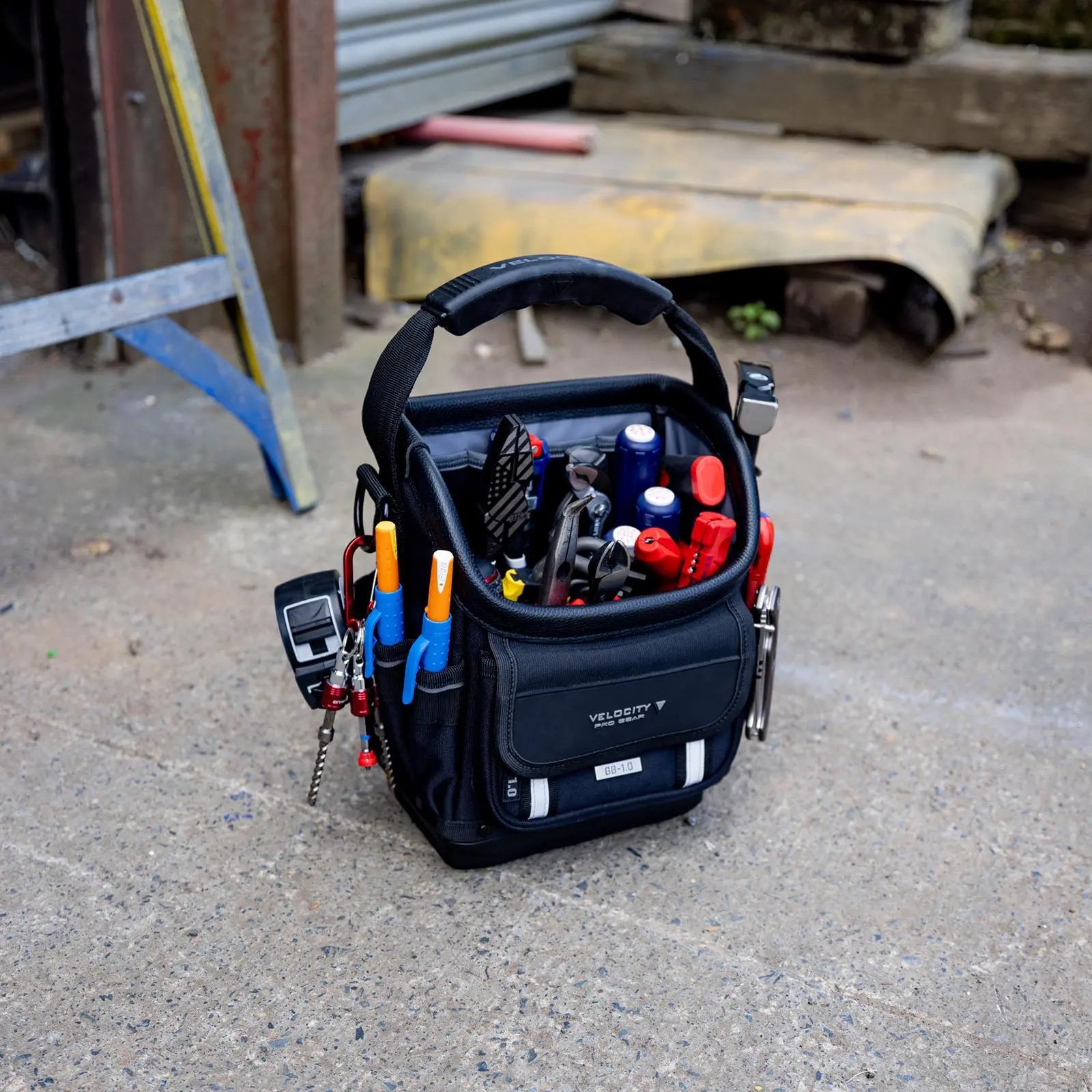 Velocity Rogue 1 Service Bag Open Tote Shadow Black Connect Compatible OT-1-B  White Rose Tools