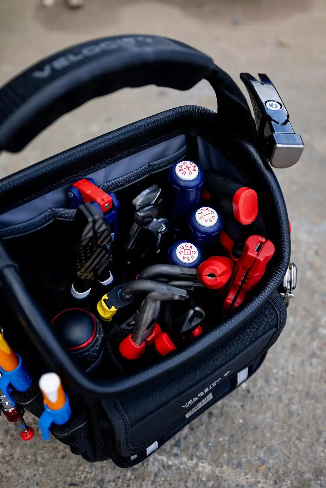 Velocity Rogue 1 Service Bag Open Tote Shadow Black Connect Compatible OT-1-B  White Rose Tools