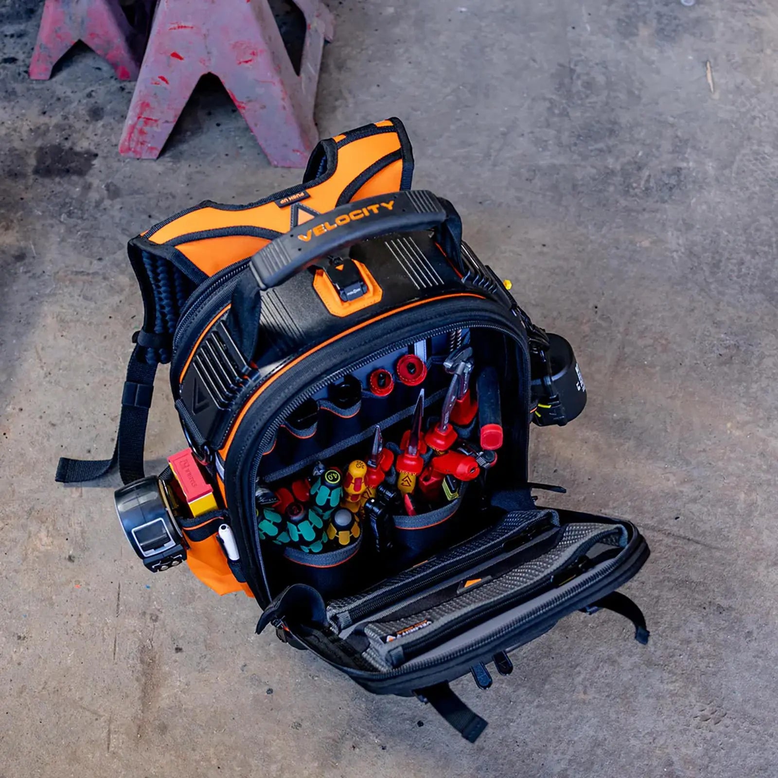 Velocity Rogue 45 Backpack Orange Connect Compatible BP-45-O-C  White Rose Tools