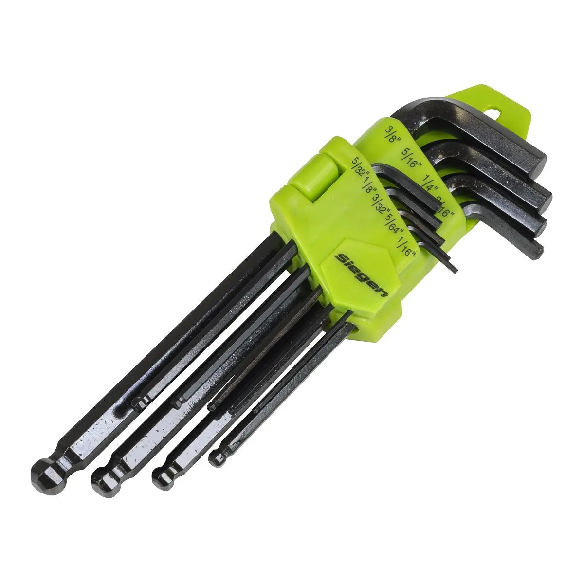 WRT Siegen Hex Key Set Ball-End Long Imperial Measurement Allen Work Tool 9pc 