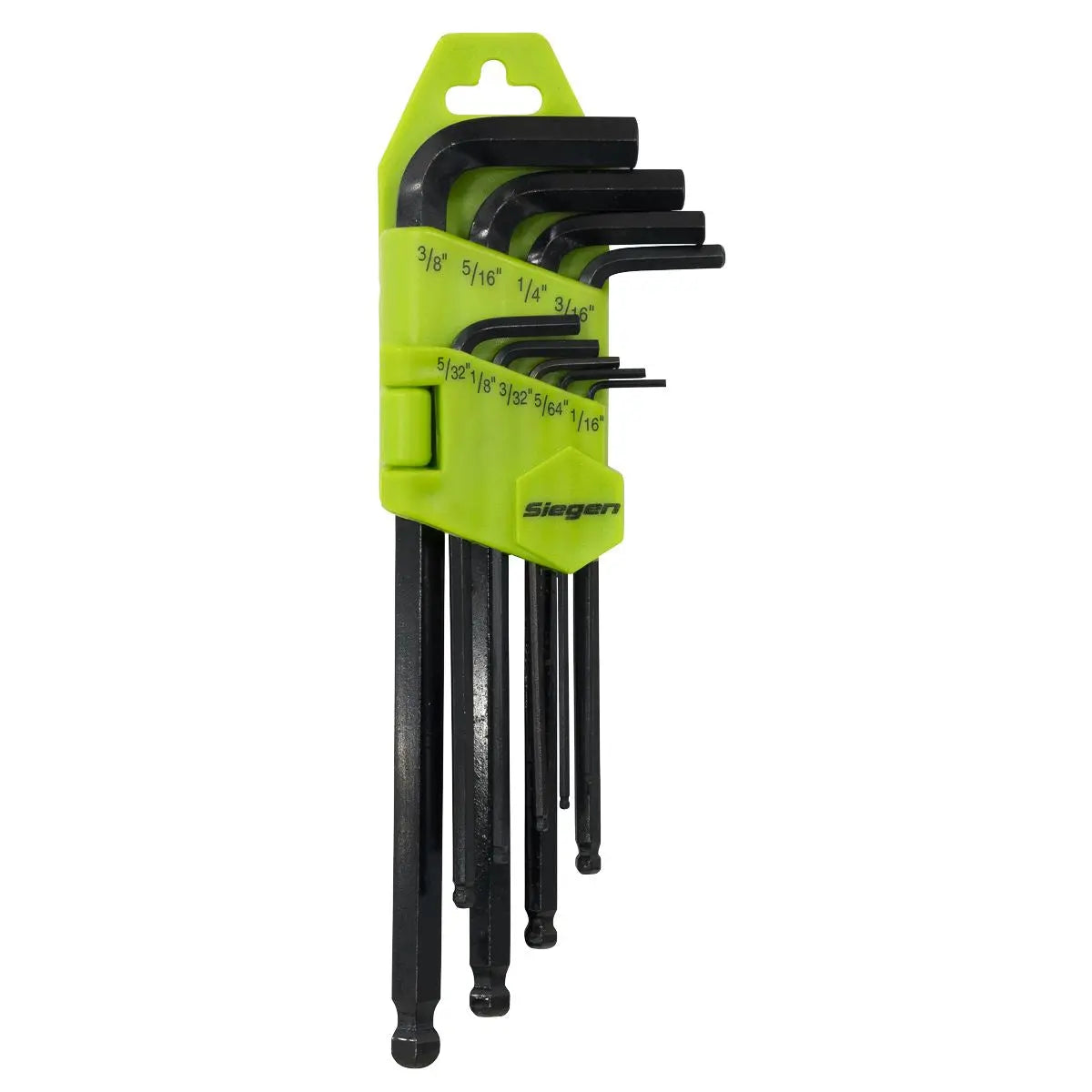 WRT Siegen Hex Key Set Ball-End Long Imperial Measurement Allen Work Tool 9pc 
