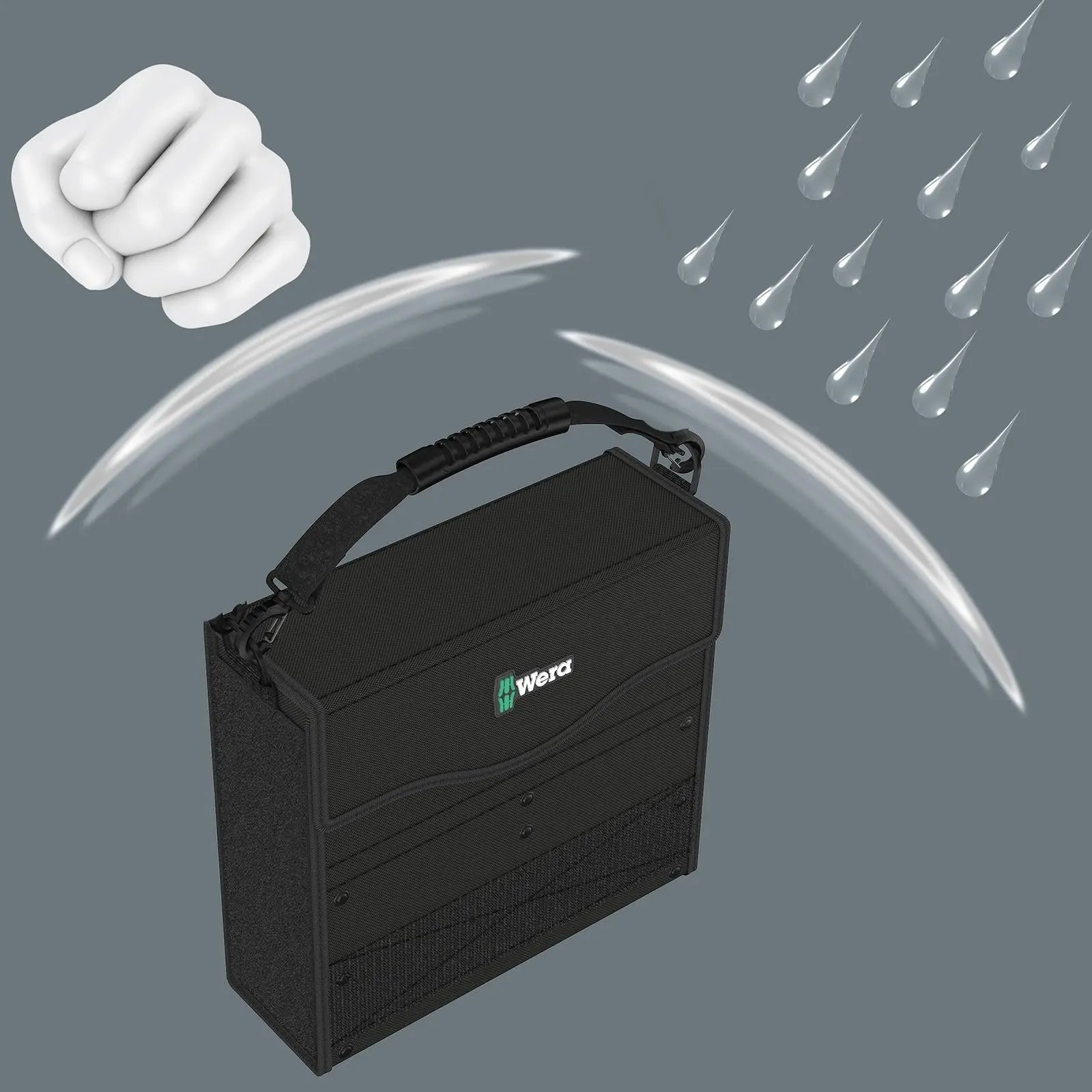 Wera 2go 2 Tool Container 3 Piece Tool Storage Bag  White Rose Tools