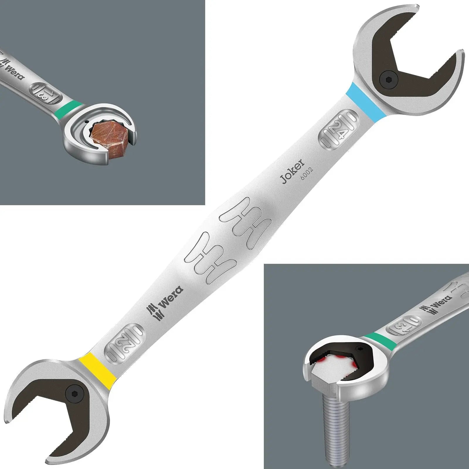 Wera 6002 Joker Double Open Ended Spanner Wrench Metric with Holding Function 