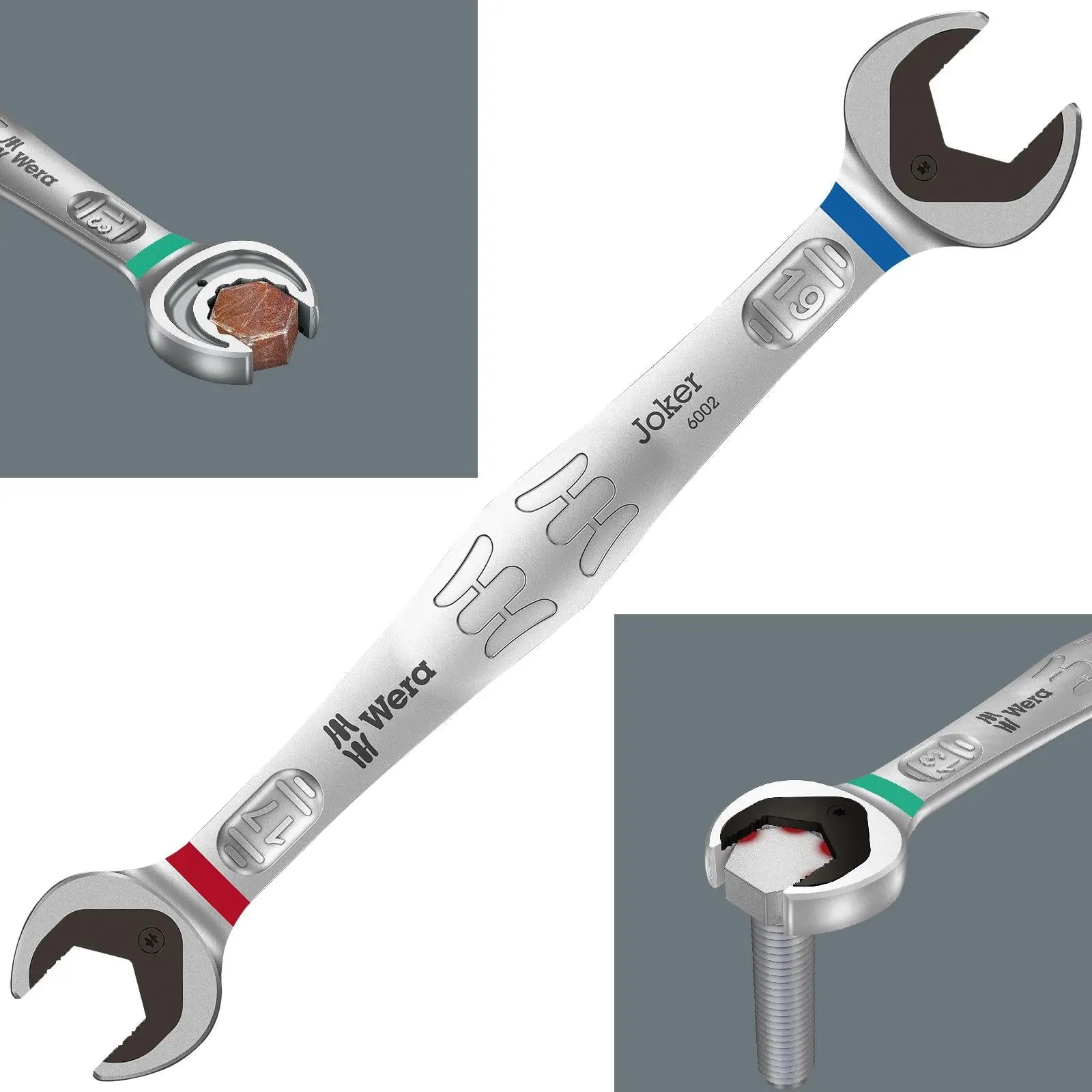 Wera 6002 Joker Double Open Ended Spanner Wrench Metric with Holding Function 