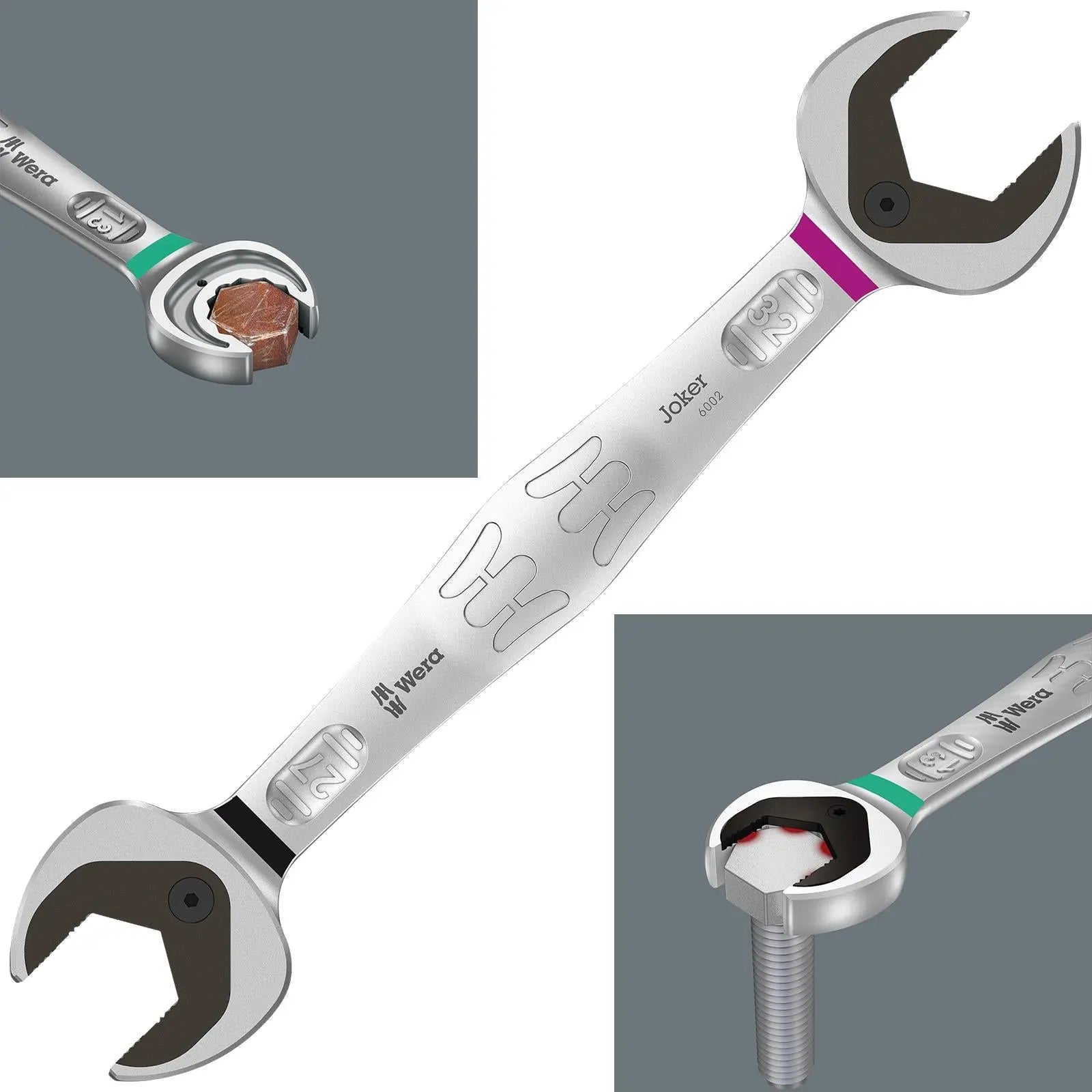 Wera 6002 Joker Double Open Ended Spanner Wrench Metric with Holding Function 