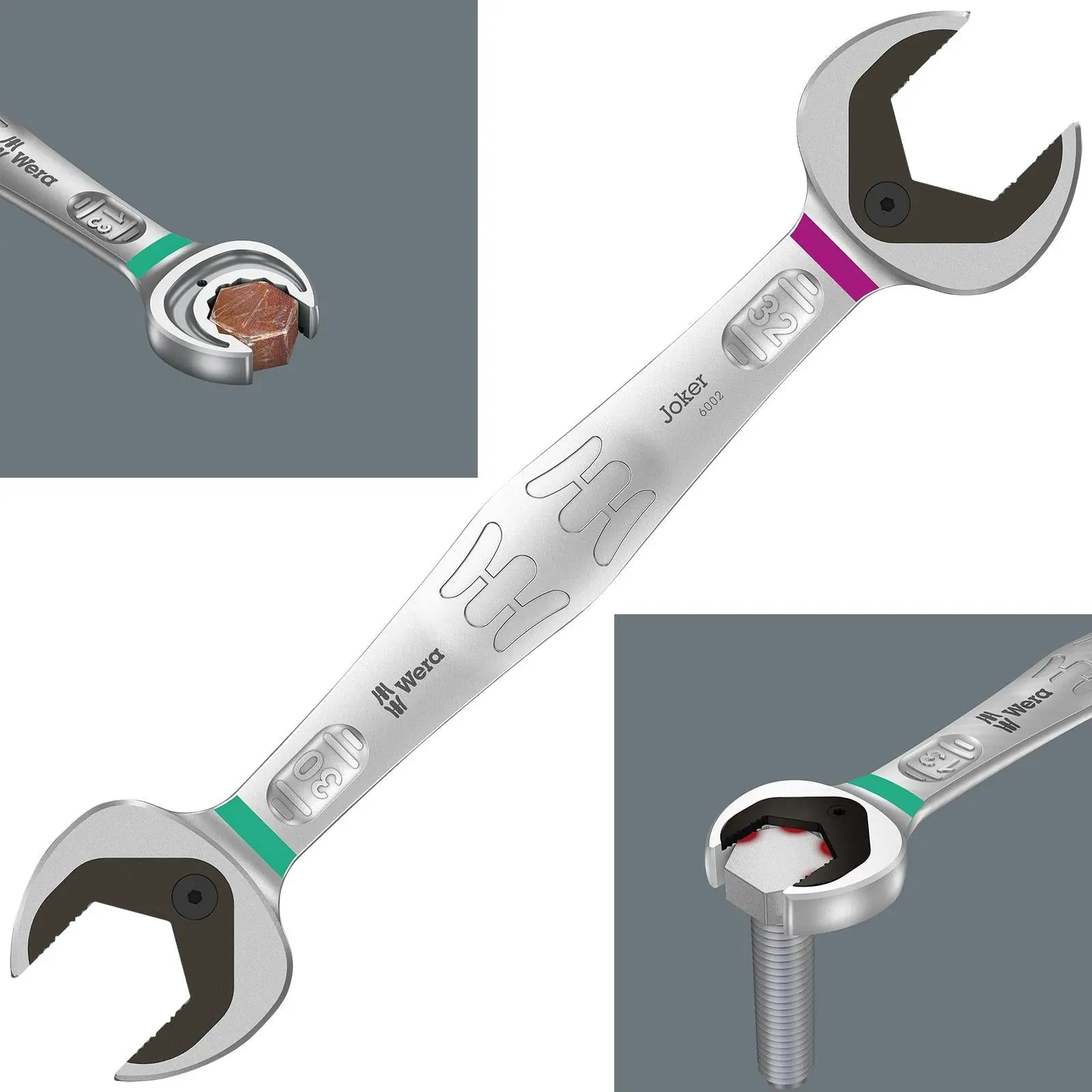 Wera 6002 Joker Double Open Ended Spanner Wrench Metric with Holding Function 