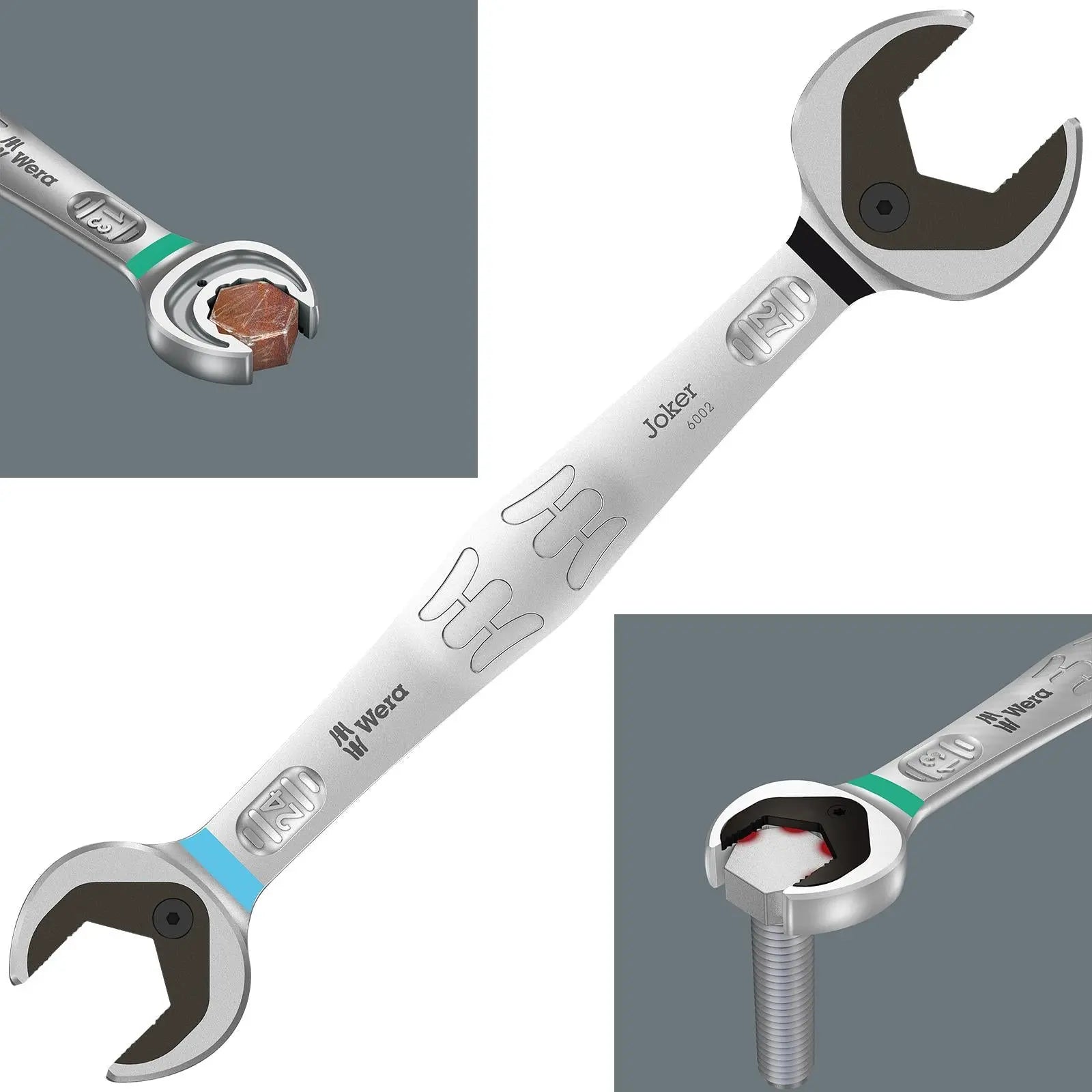 Wera 6002 Joker Double Open Ended Spanner Wrench Metric with Holding Function 