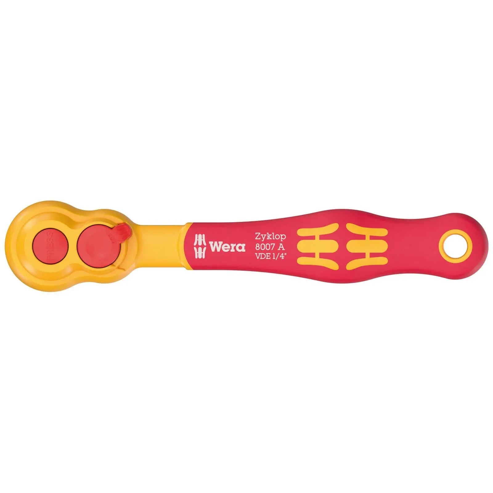 Wera 8007 A VDE Zyklop Ratchet Handle | Insulated 1/4