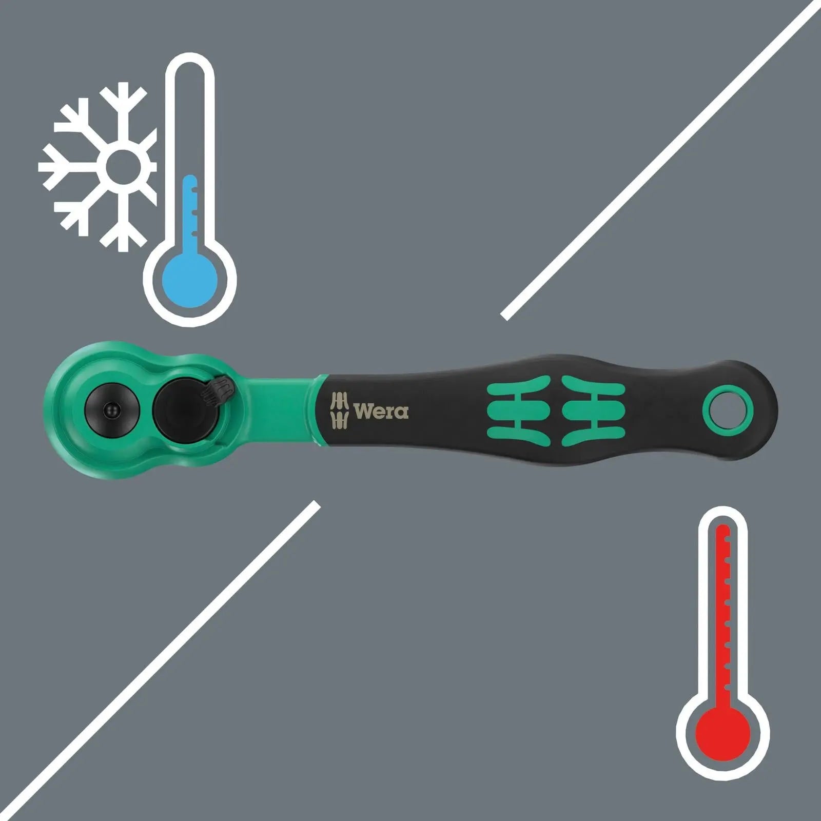 Wera 8100 SA 13 Zyklop Comfort Ratchet Set Reversible 1/4" Drive Metric in Case 15 Pieces  White Rose Tools