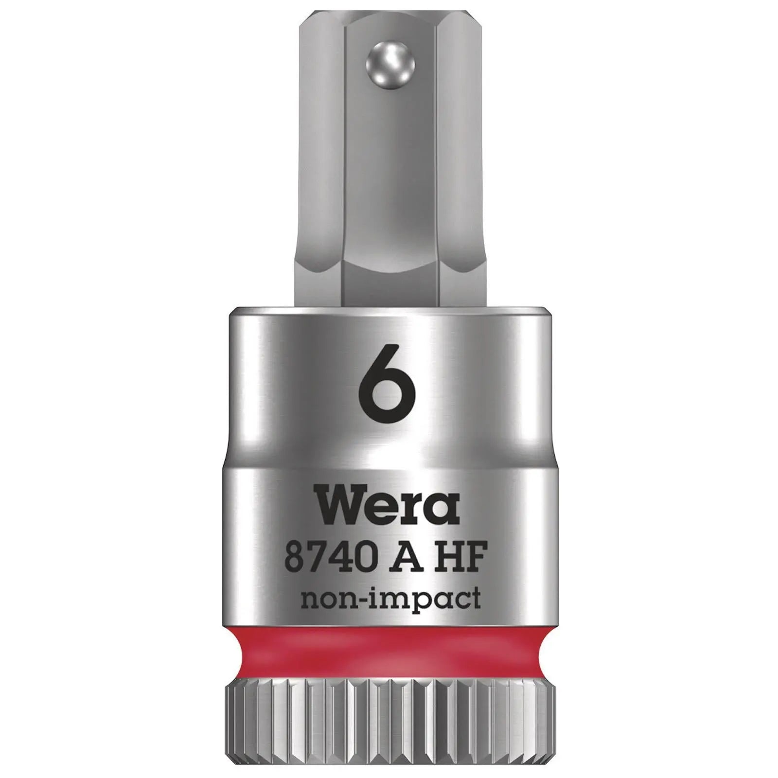 Wera 8740 A HF Zyklop Hex Bit Socket with Holding Function 1/4" Drive - Choose Size  White Rose Tools