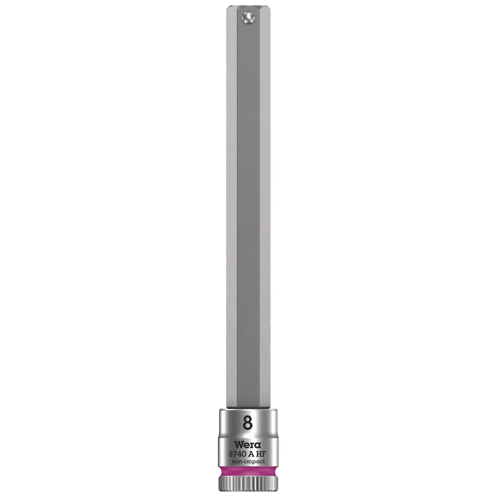 Wera 8740 A HF Zyklop Hex Bit Socket with Holding Function 1/4" Drive - Choose Size  White Rose Tools