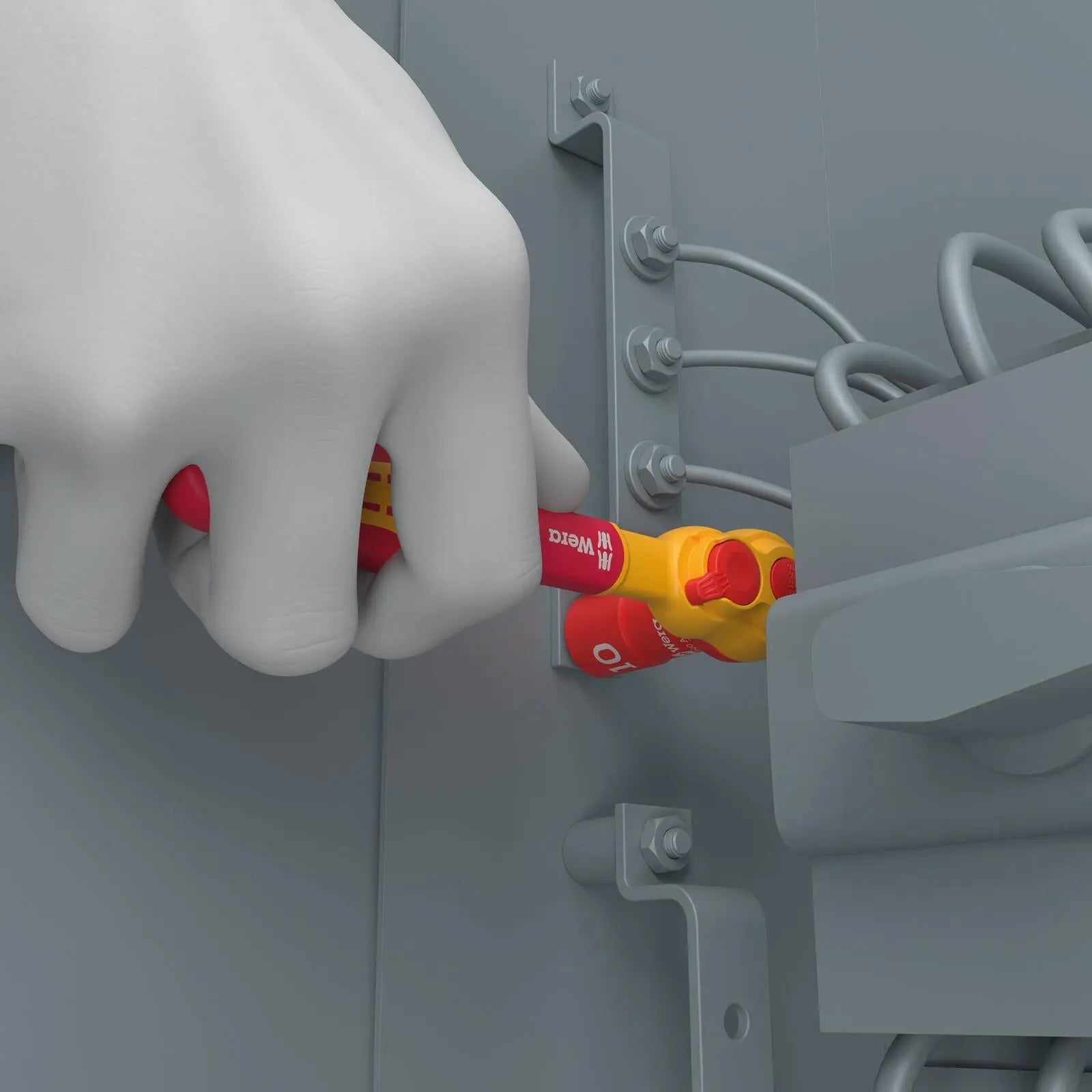 Wera 9727 Foam Insert 8007 A VDE Zyklop VDE Ratchet Set 1 Insulated 1/4" Drive 30 Pieces  White Rose Tools