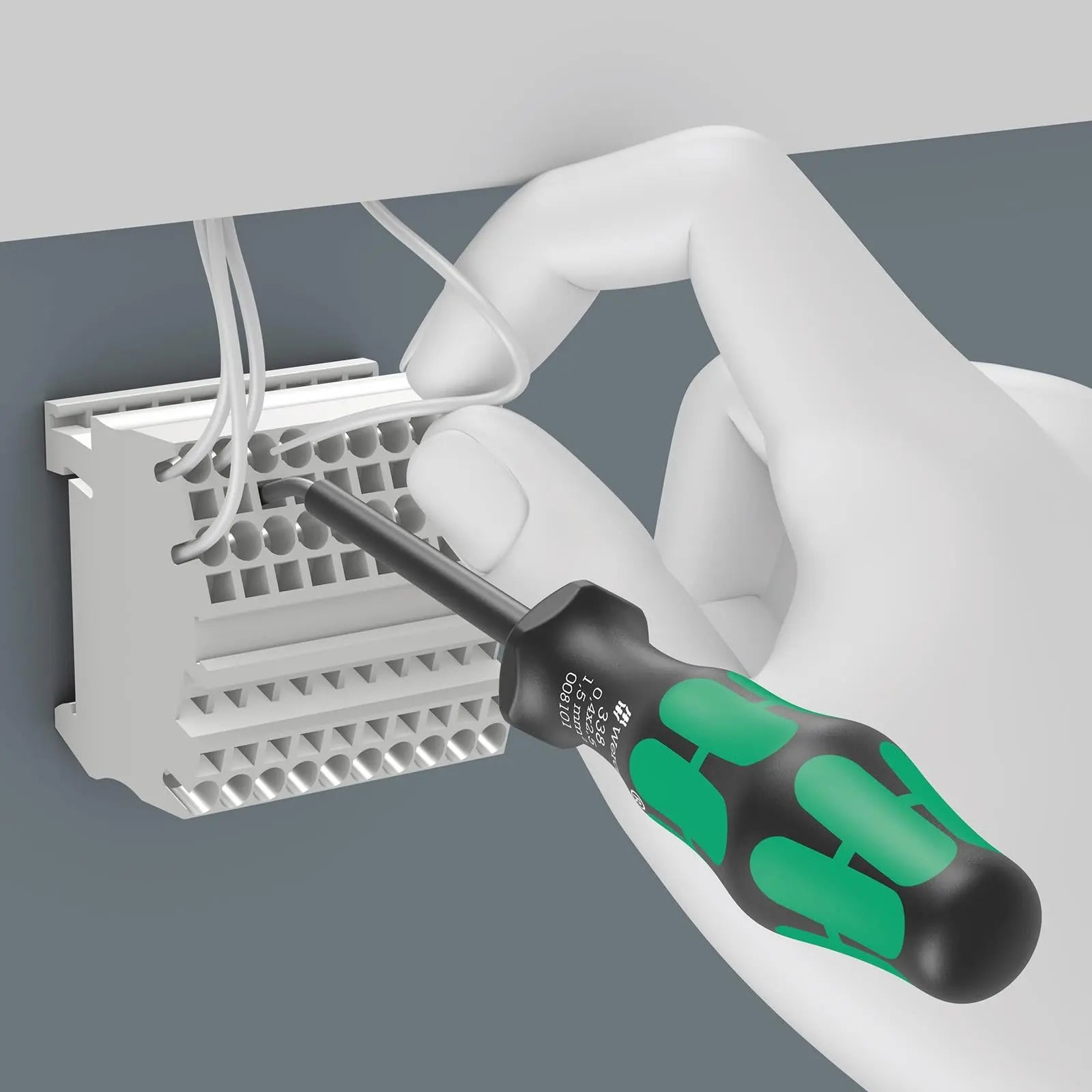 Wera Actuation Tool for Terminal Blocks Spring Cages 338 Slotted 3.5 x 0.6 x 81mm  White Rose Tools