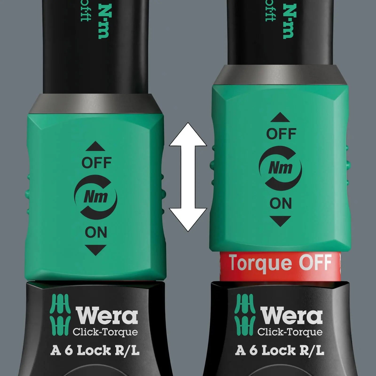 Wera Click Torque Lock Wrench A 6 R/L Reversible Ratchet 2.5-25 Nm 1/4" Hex Reversible Torque Operation  White Rose Tools