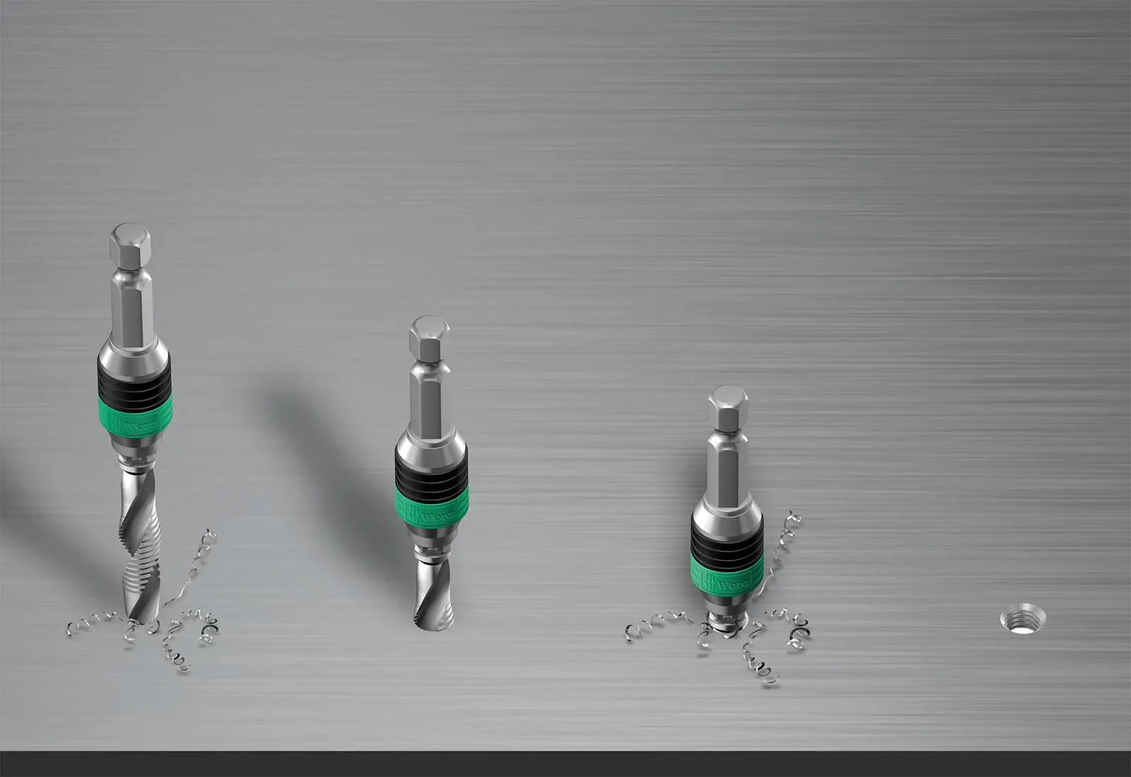 Wera Combination Drill Bit Tap Set HSS 7 Piece 847/7 with Rapidaptor Bit Holder  White Rose Tools