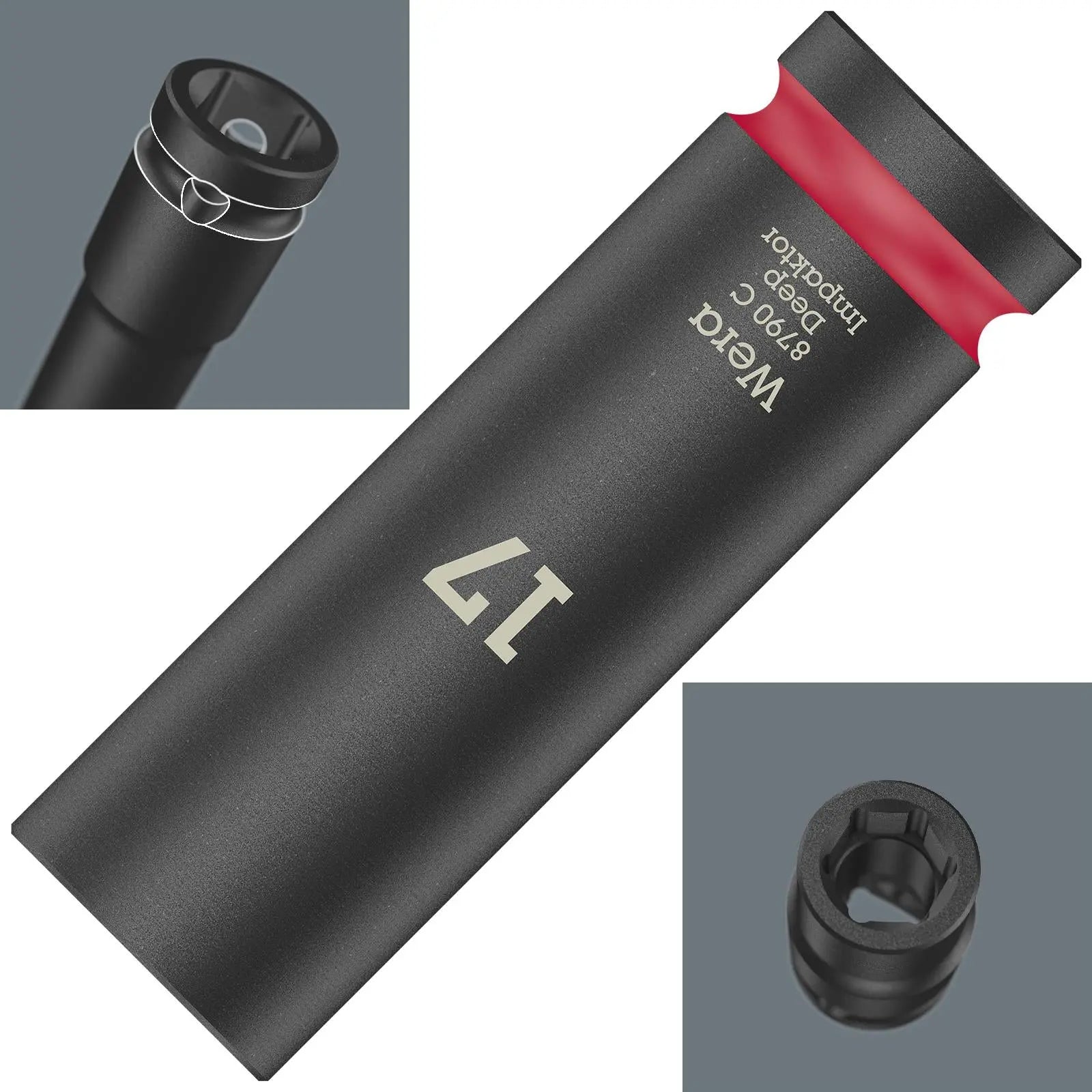 Wera Deep Impact Socket Impaktor with 1/2" Drive Zyklop 8790 C 17mm x 83mm 