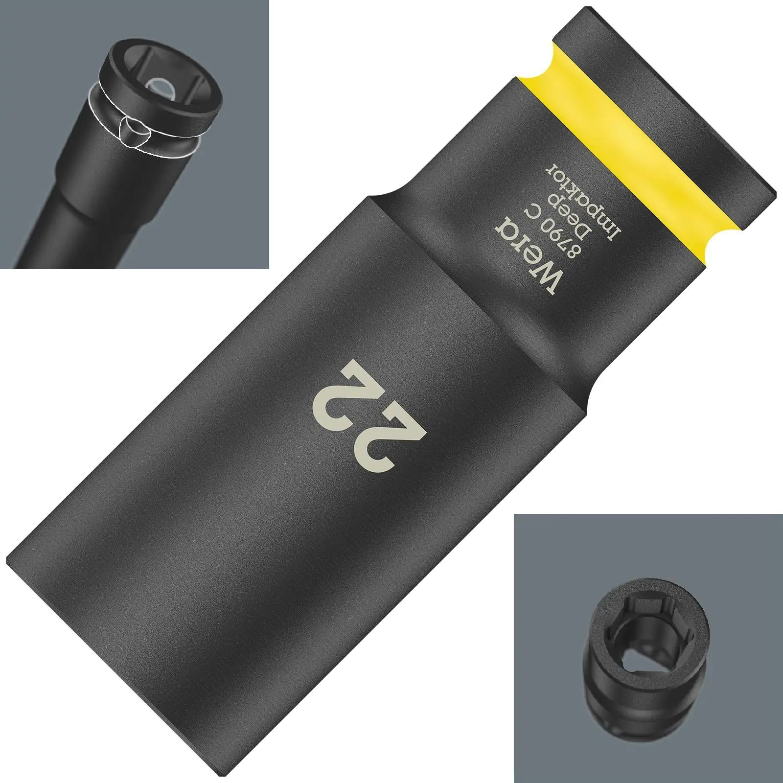 Wera Deep Impact Socket Impaktor with 1/2" Drive Zyklop 8790 C 22mm x 83mm 
