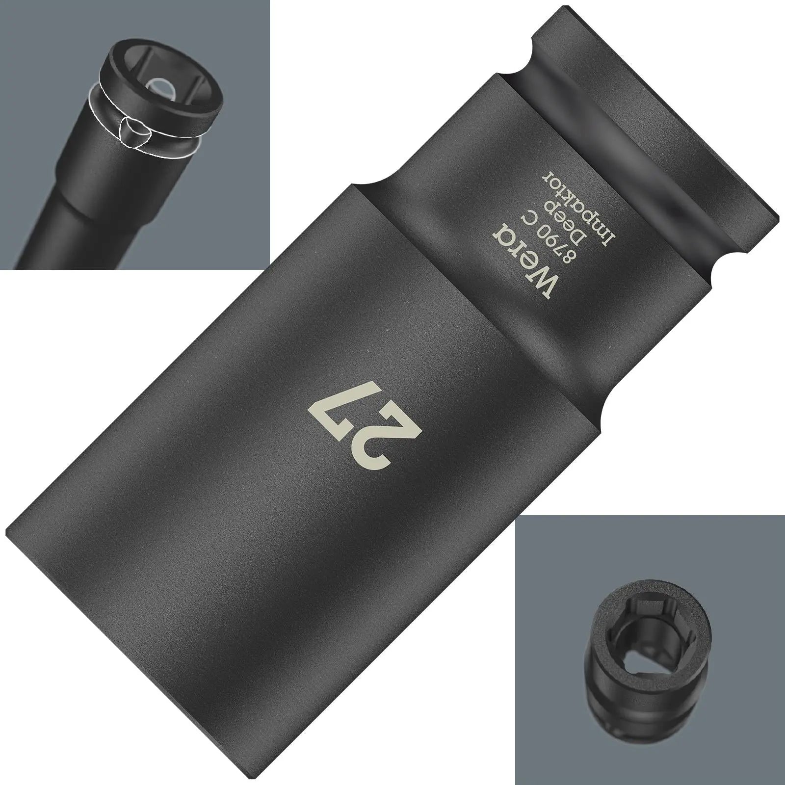 Wera Deep Impact Socket Impaktor with 1/2" Drive Zyklop 8790 C 27mm x 83mm 