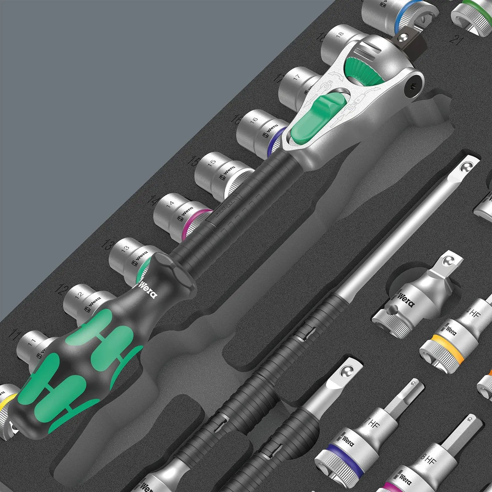 Wera Foam Insert 8000 C Zyklop 1/2" Drive Ratchet Set 1 9722 31 Pieces 