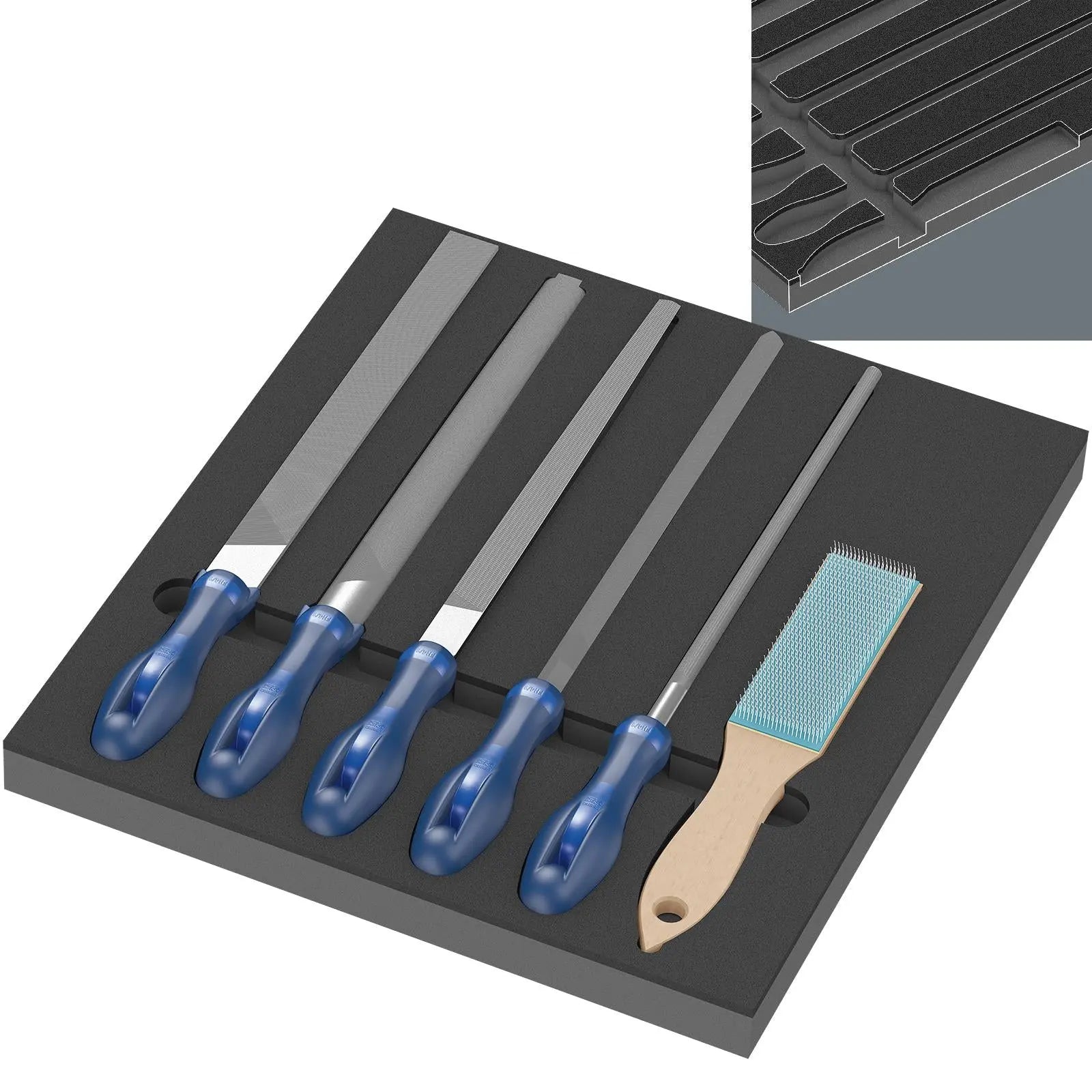 Wera Foam Insert Pferd File Set 1 9783 6 Pieces 